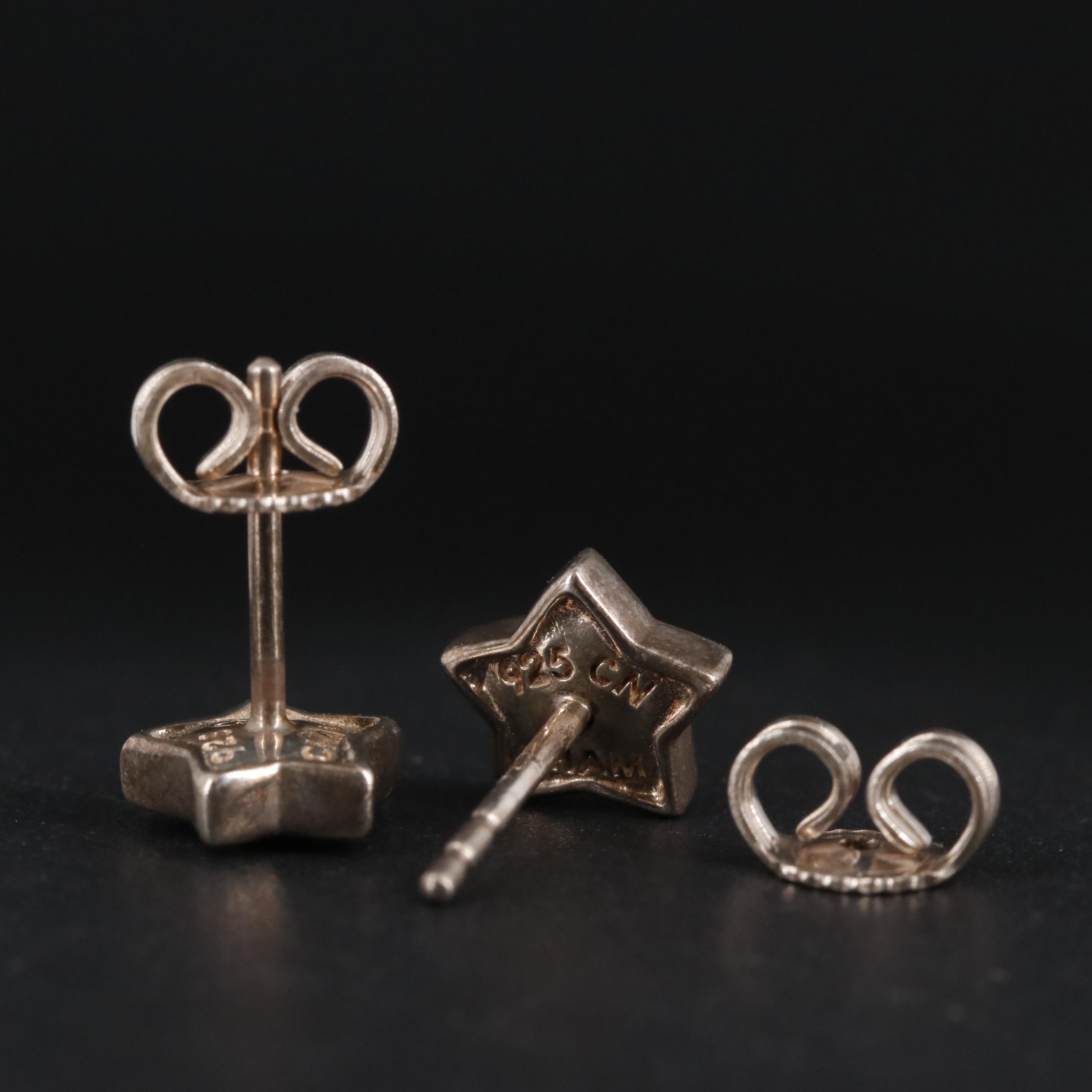 Sterling Star Stud Earrings