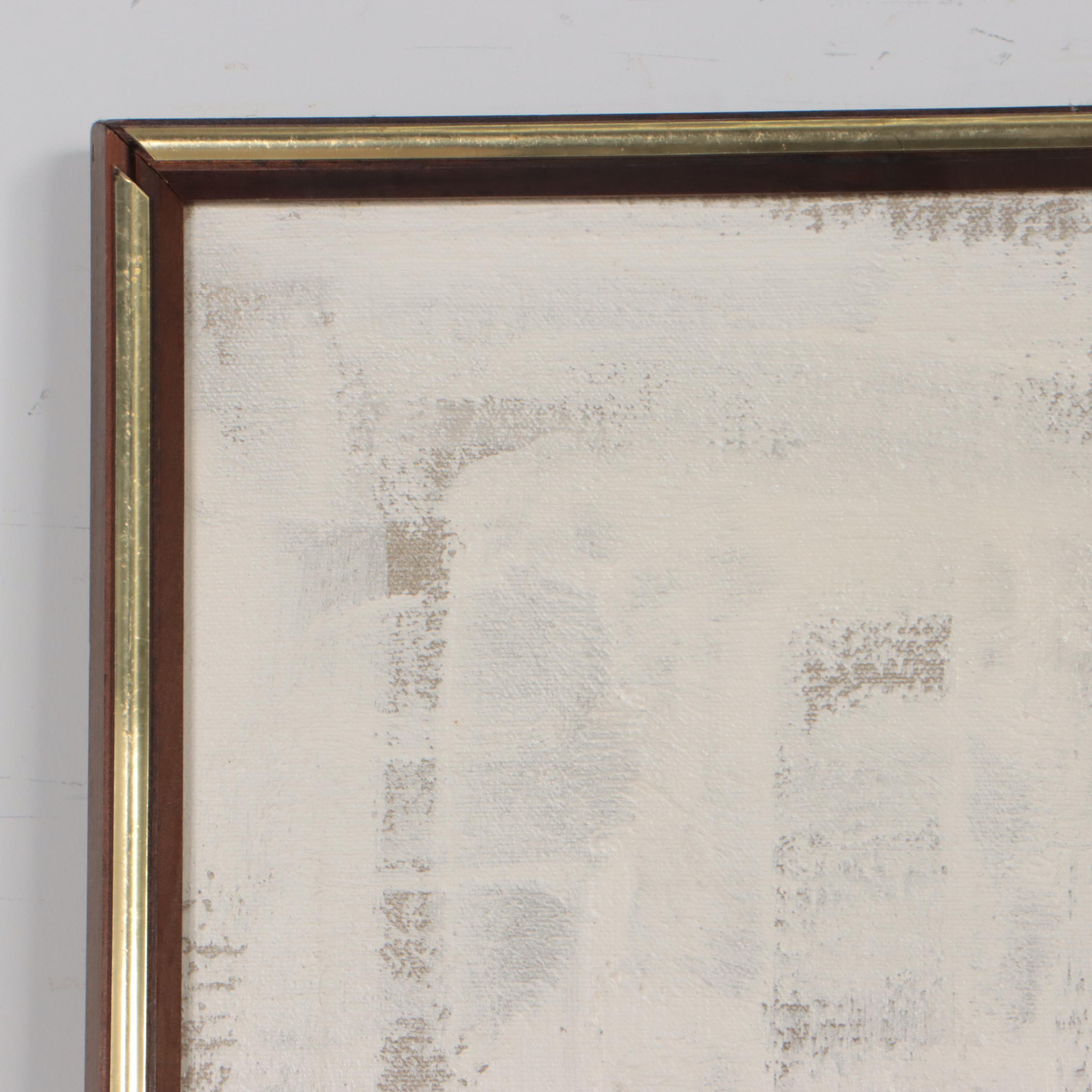 Architectural City Scene Mixed Media Painting