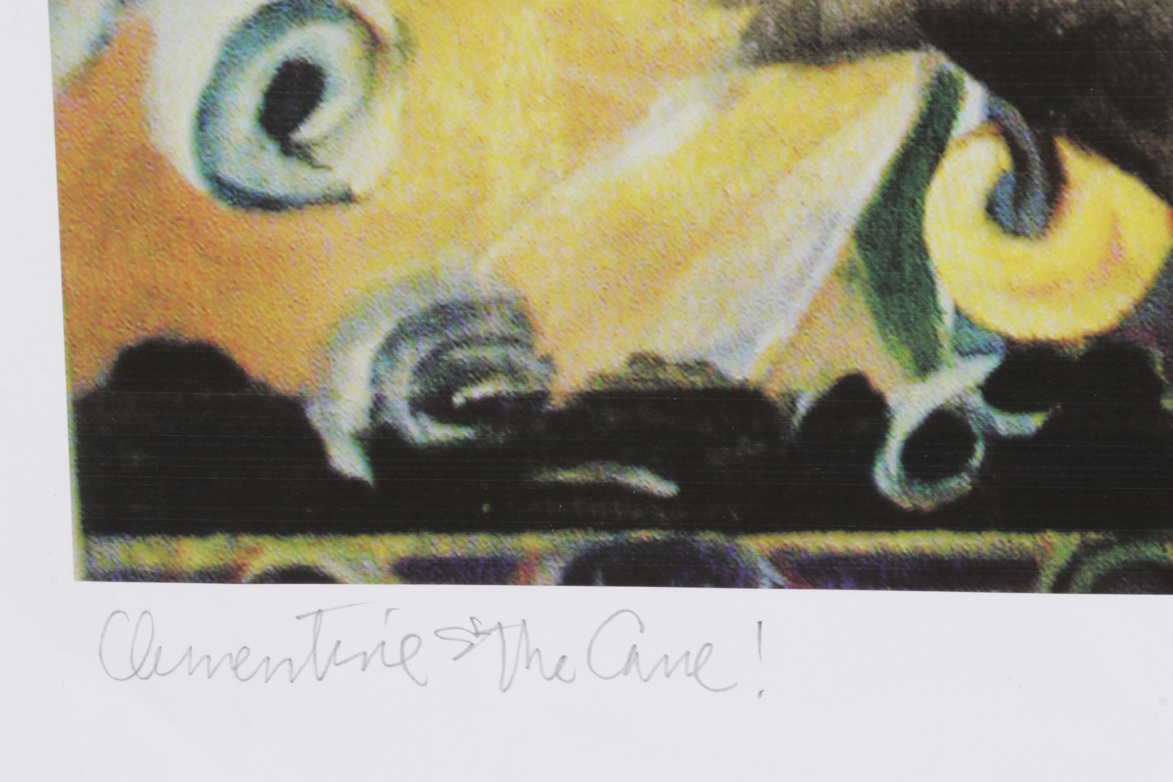 Folk Art Giclée "Clementine & the Cane!," 2005