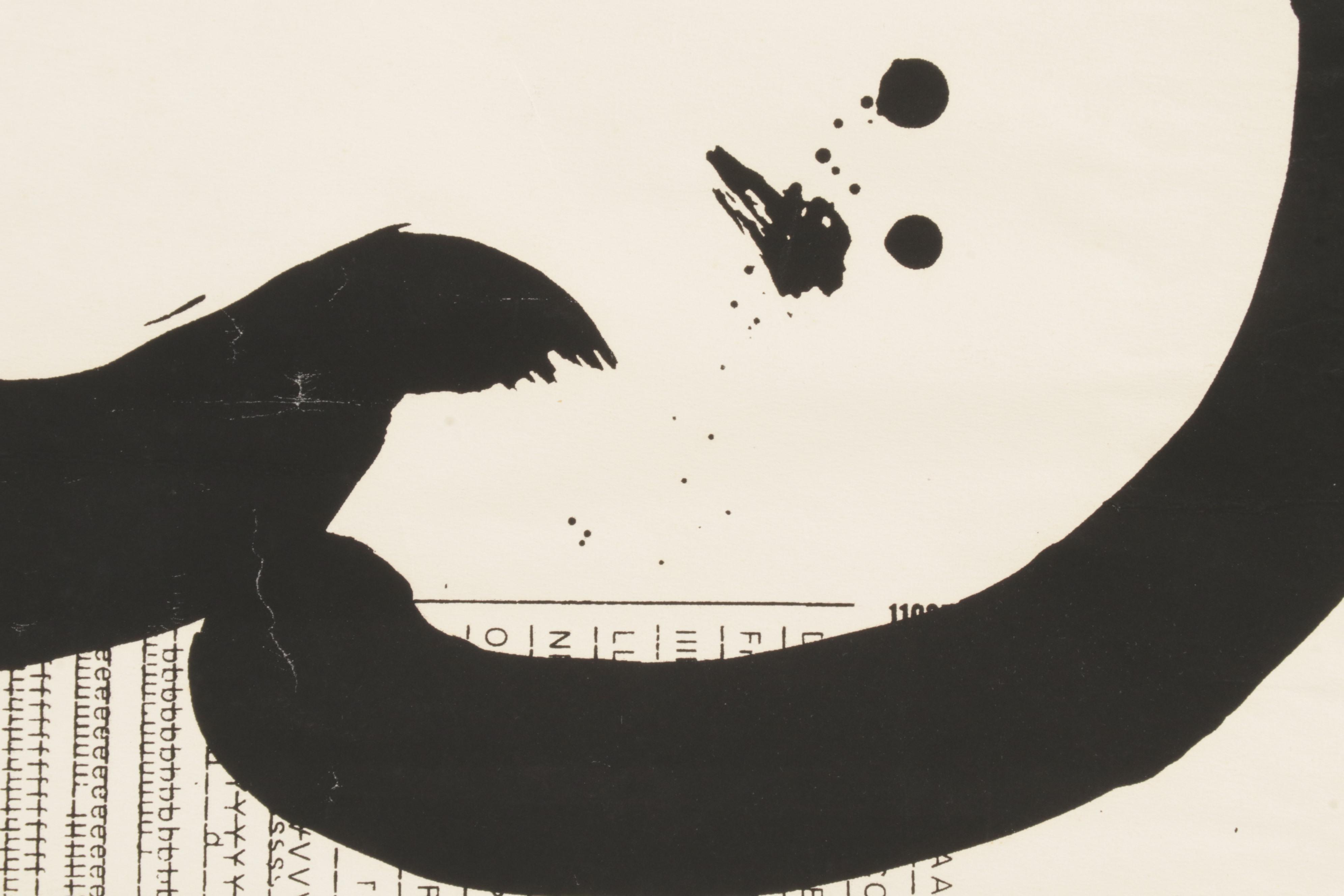 J. M. Sohol Lithograph "...and Man Finds Death Fine," 1970