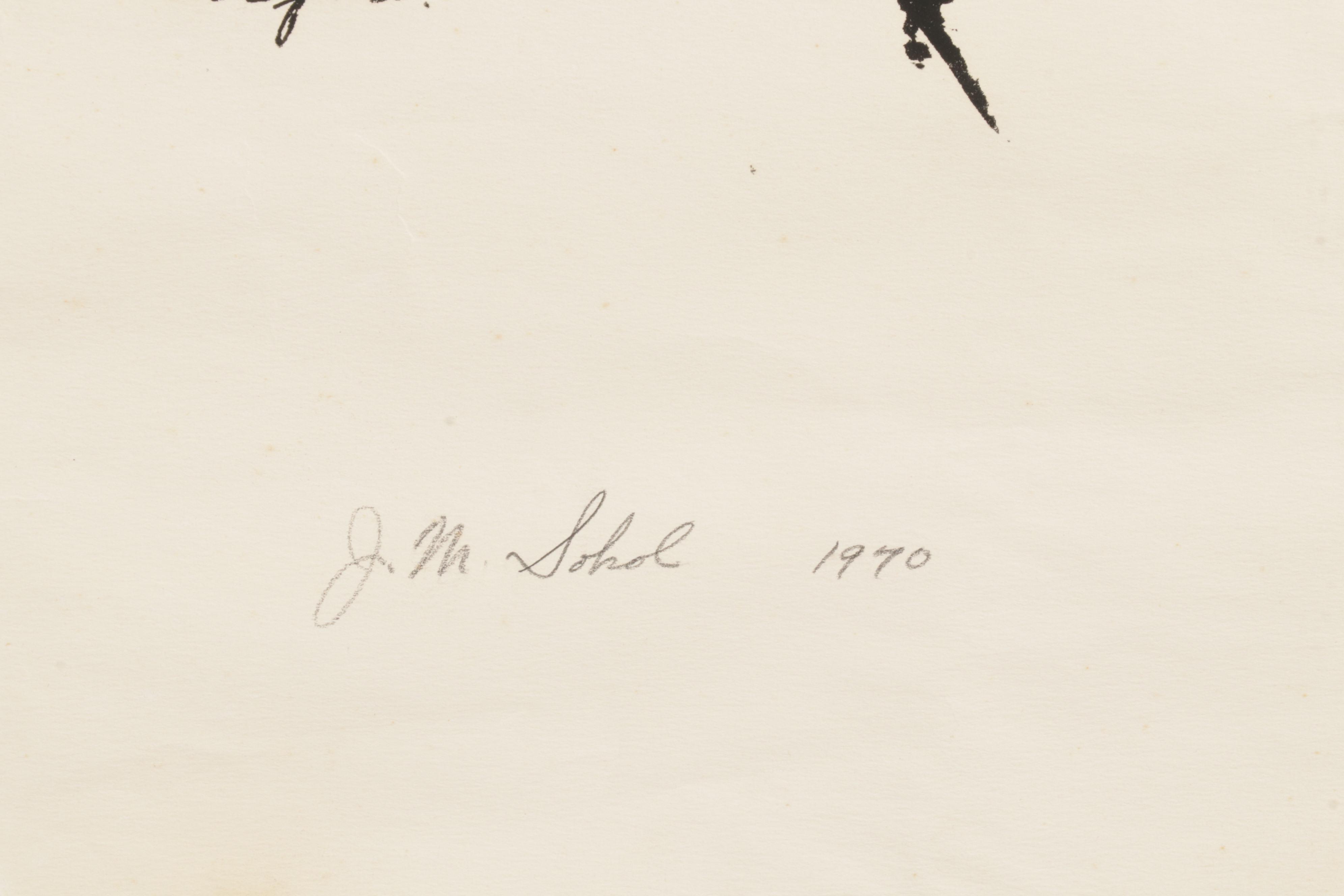 J. M. Sohol Lithograph "...and Man Finds Death Fine," 1970