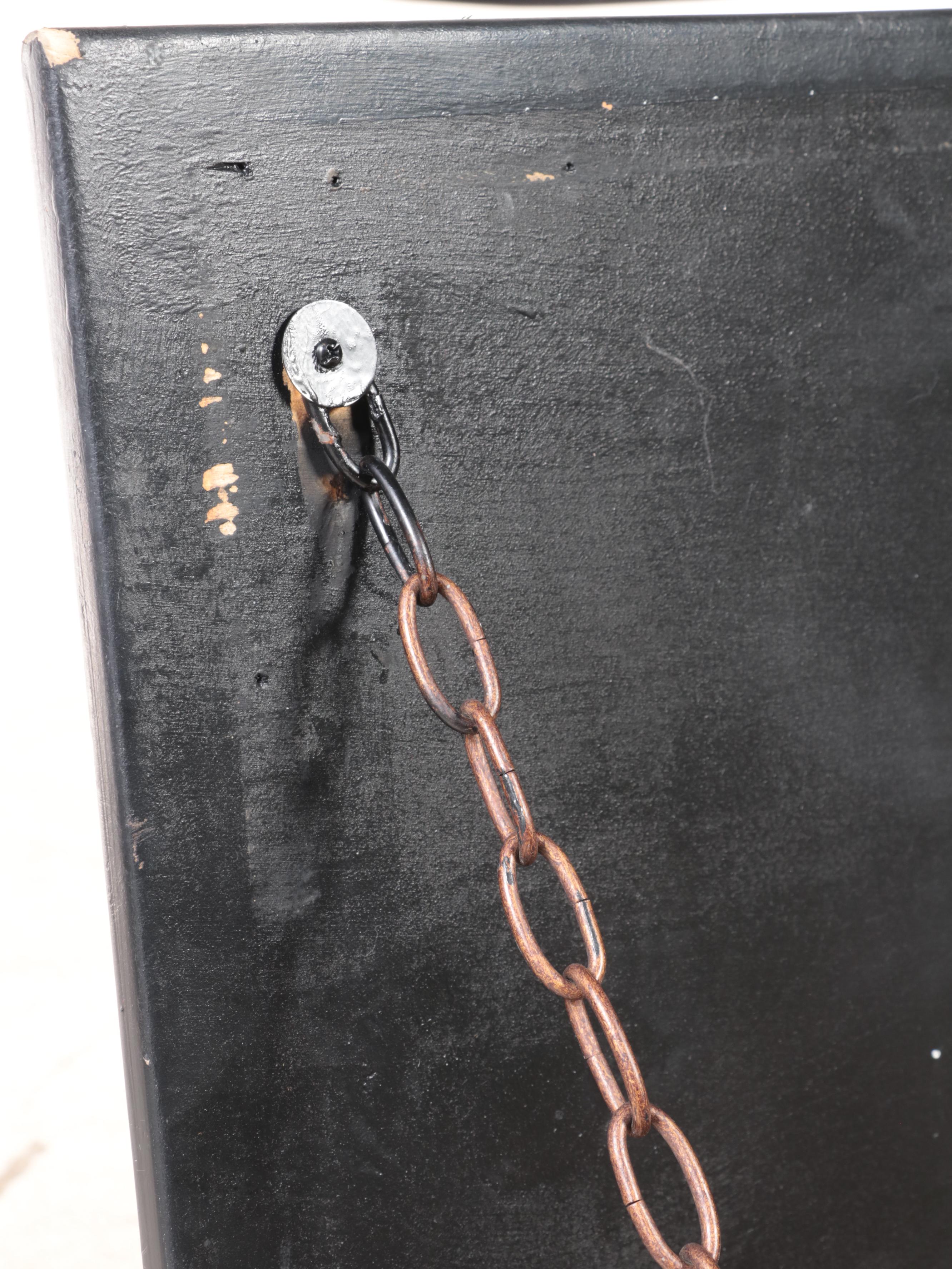 American Primitive Style Ebonized Lift-Lid Chest, Adapted