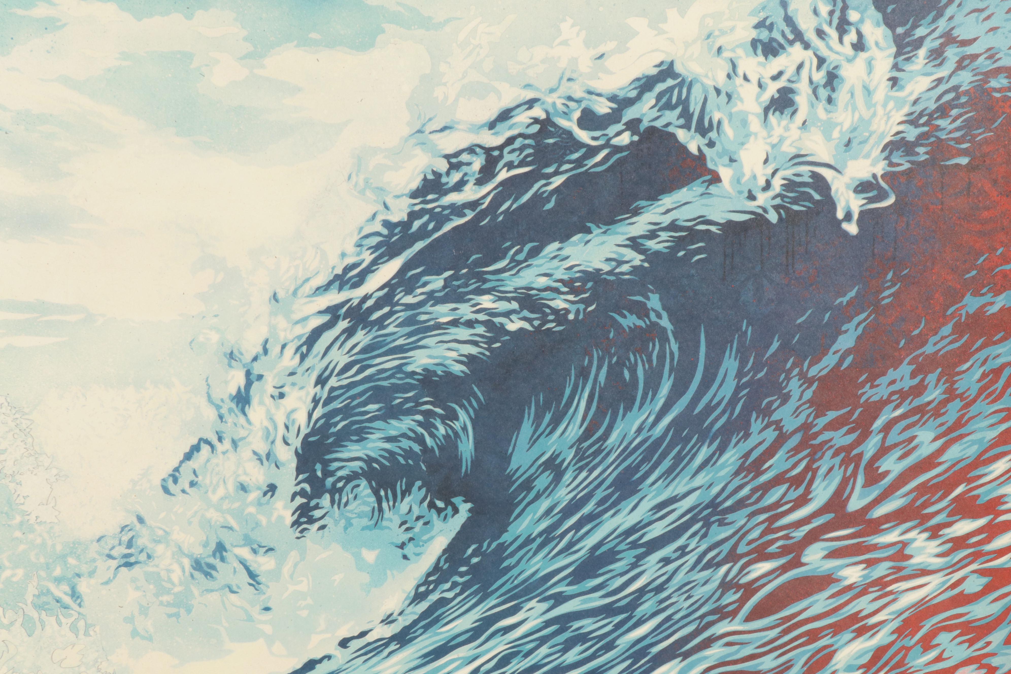 Shepard Fairey Offset Lithograph "Wave of Distress," 2022
