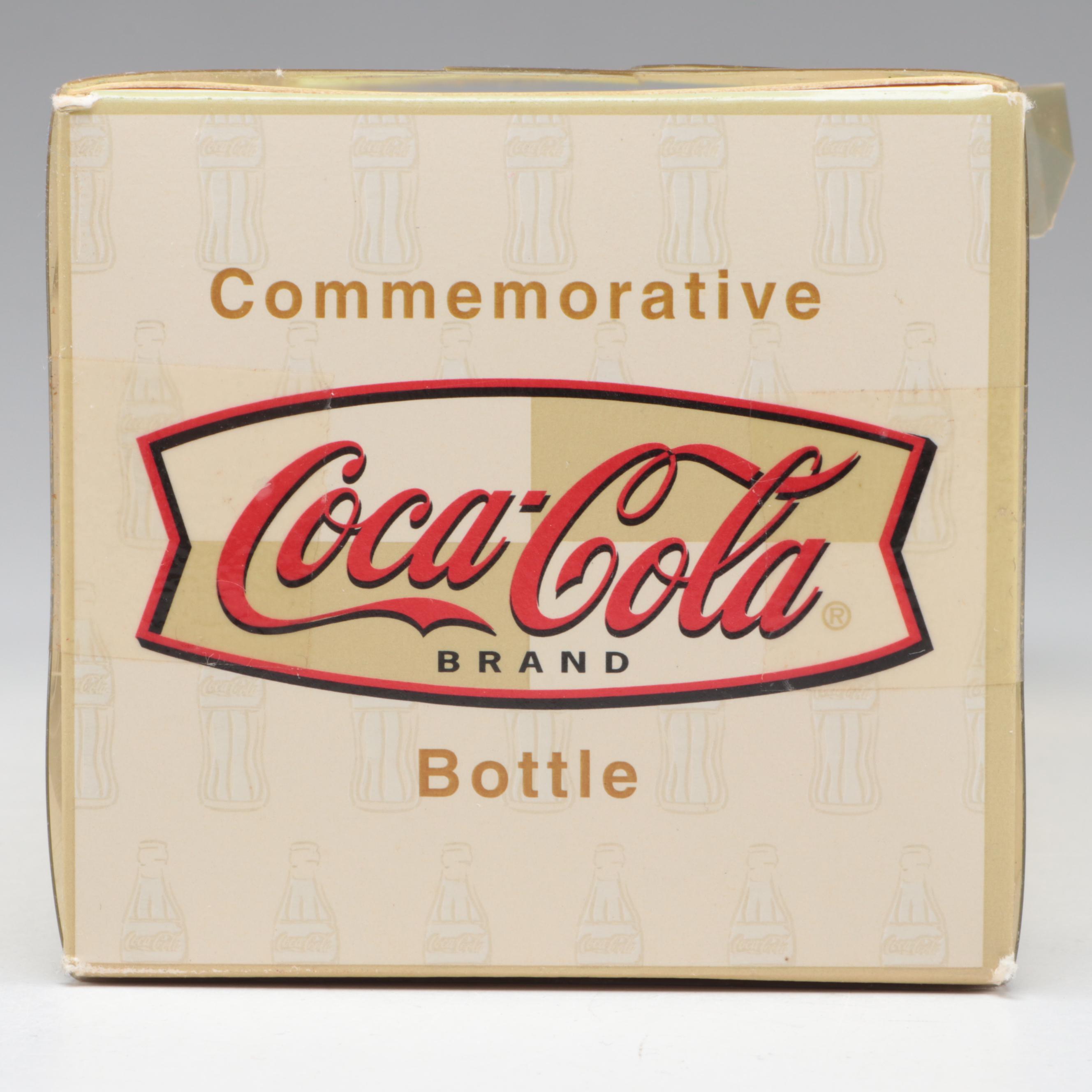 Coca-Cola 100th Anniversary Collectible Bottle with Greyhound Racing Tumblers