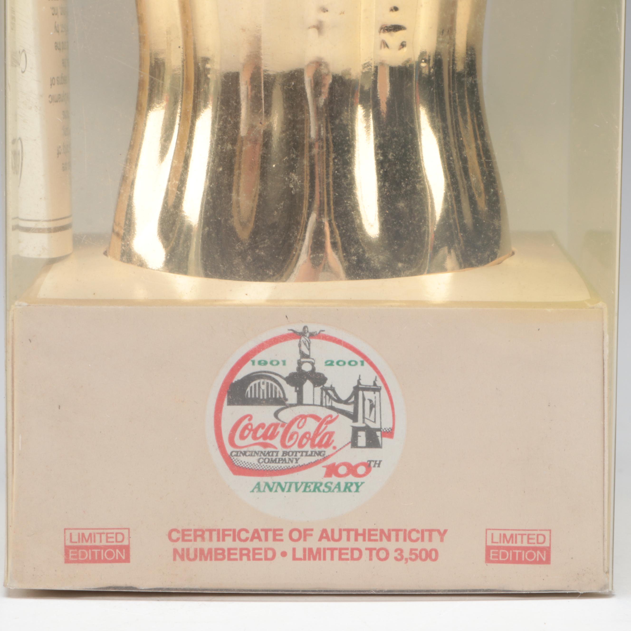 Coca-Cola 100th Anniversary Collectible Bottle with Greyhound Racing Tumblers