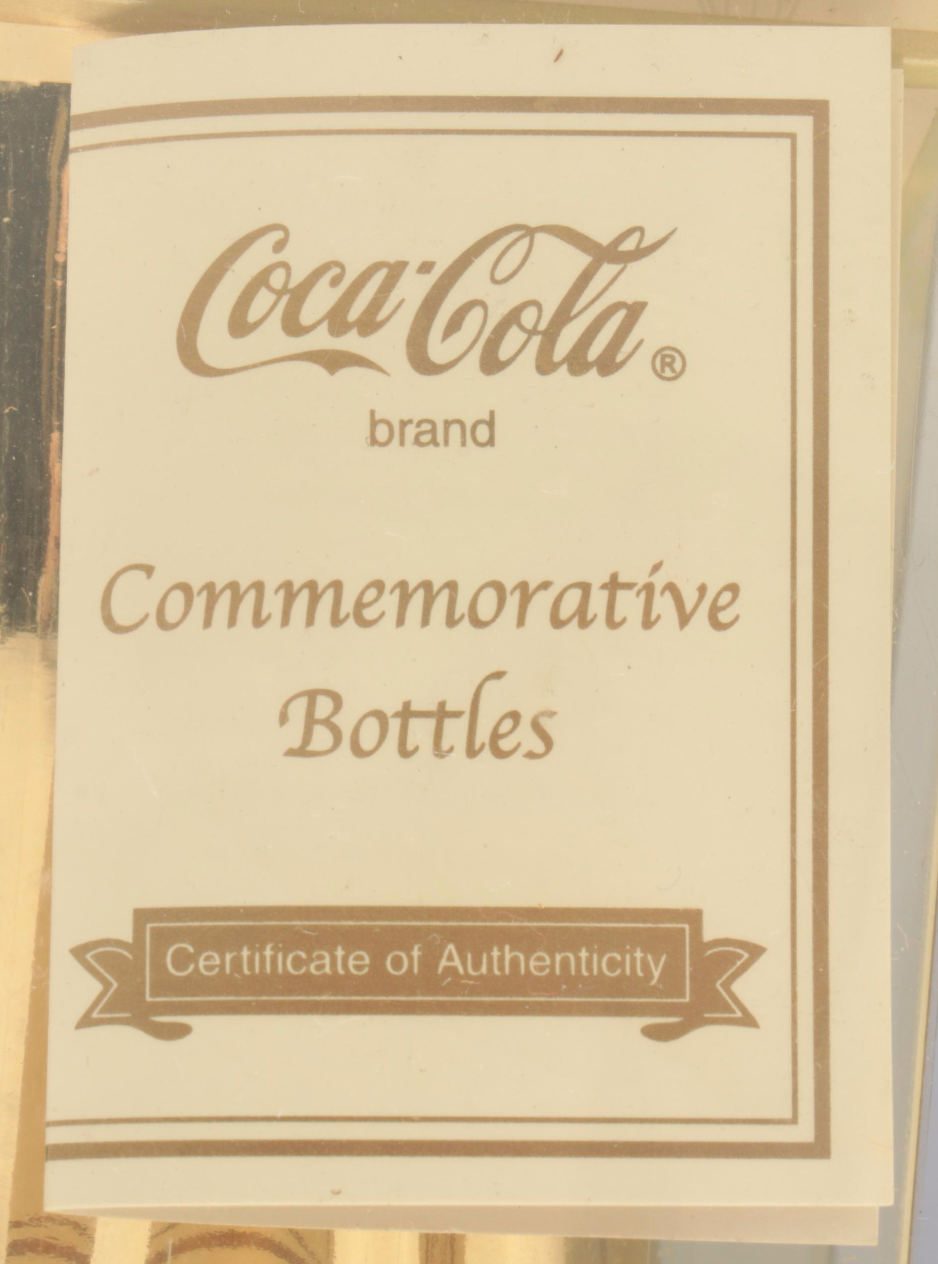 Coca-Cola 100th Anniversary Collectible Bottle with Greyhound Racing Tumblers