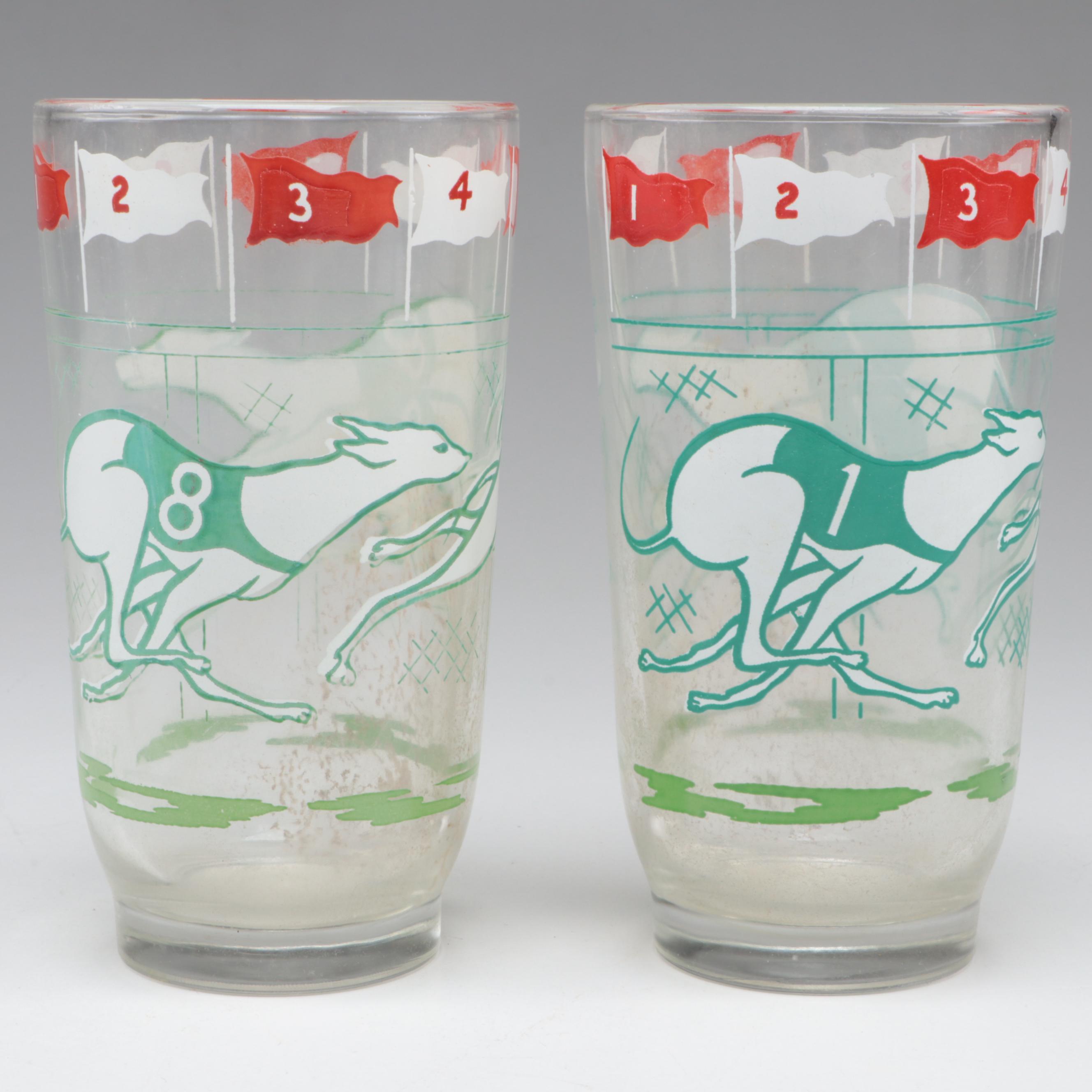 Coca-Cola 100th Anniversary Collectible Bottle with Greyhound Racing Tumblers