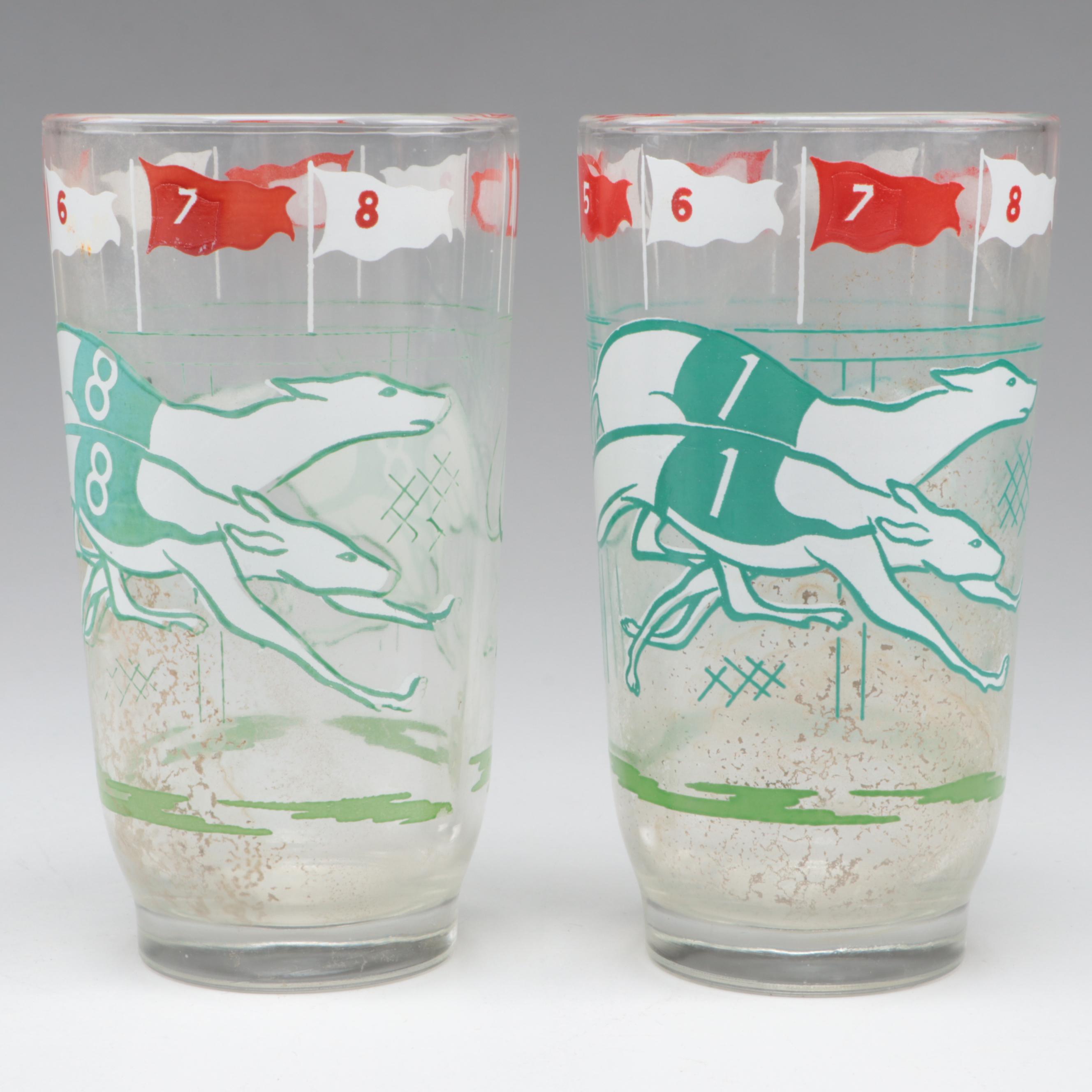 Coca-Cola 100th Anniversary Collectible Bottle with Greyhound Racing Tumblers