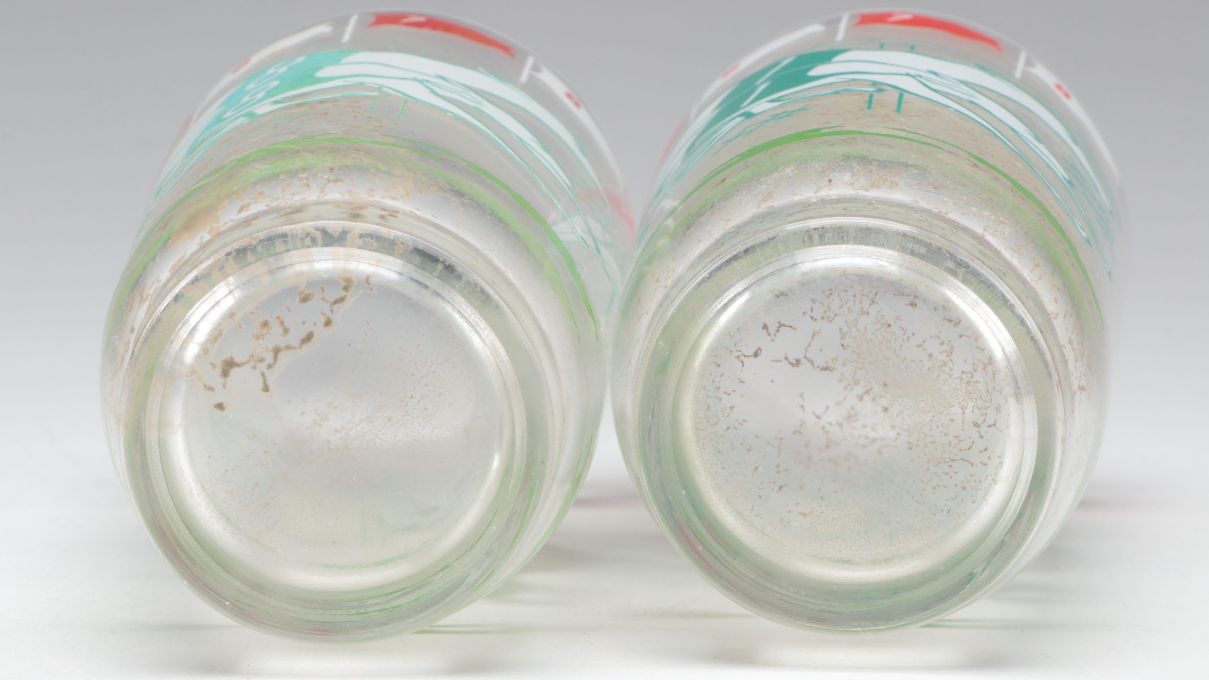 Coca-Cola 100th Anniversary Collectible Bottle with Greyhound Racing Tumblers