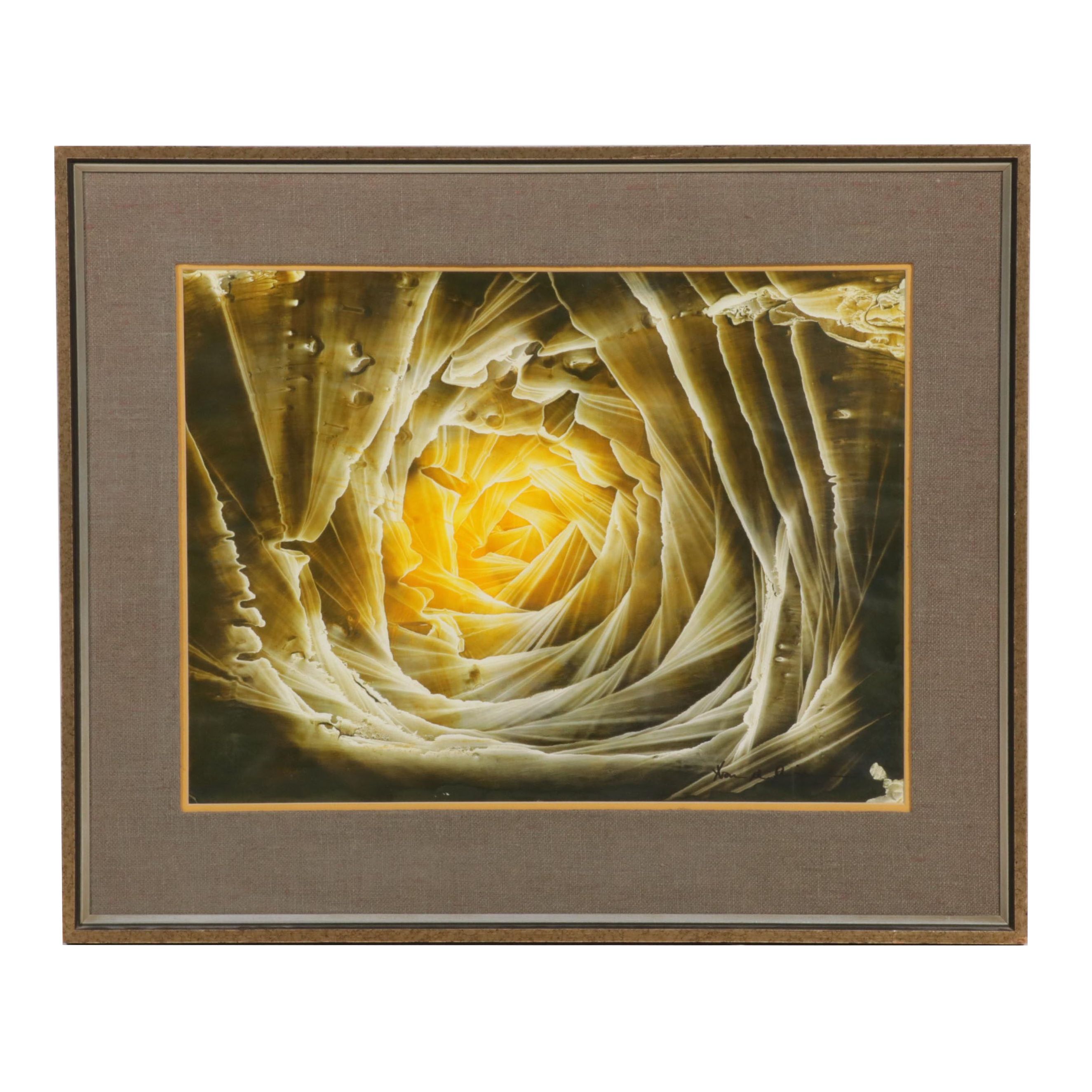 Abstract Mixed Media Painting, Late 20th Century