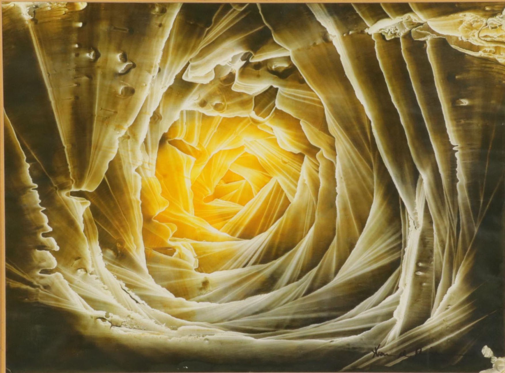 Abstract Mixed Media Painting, Late 20th Century