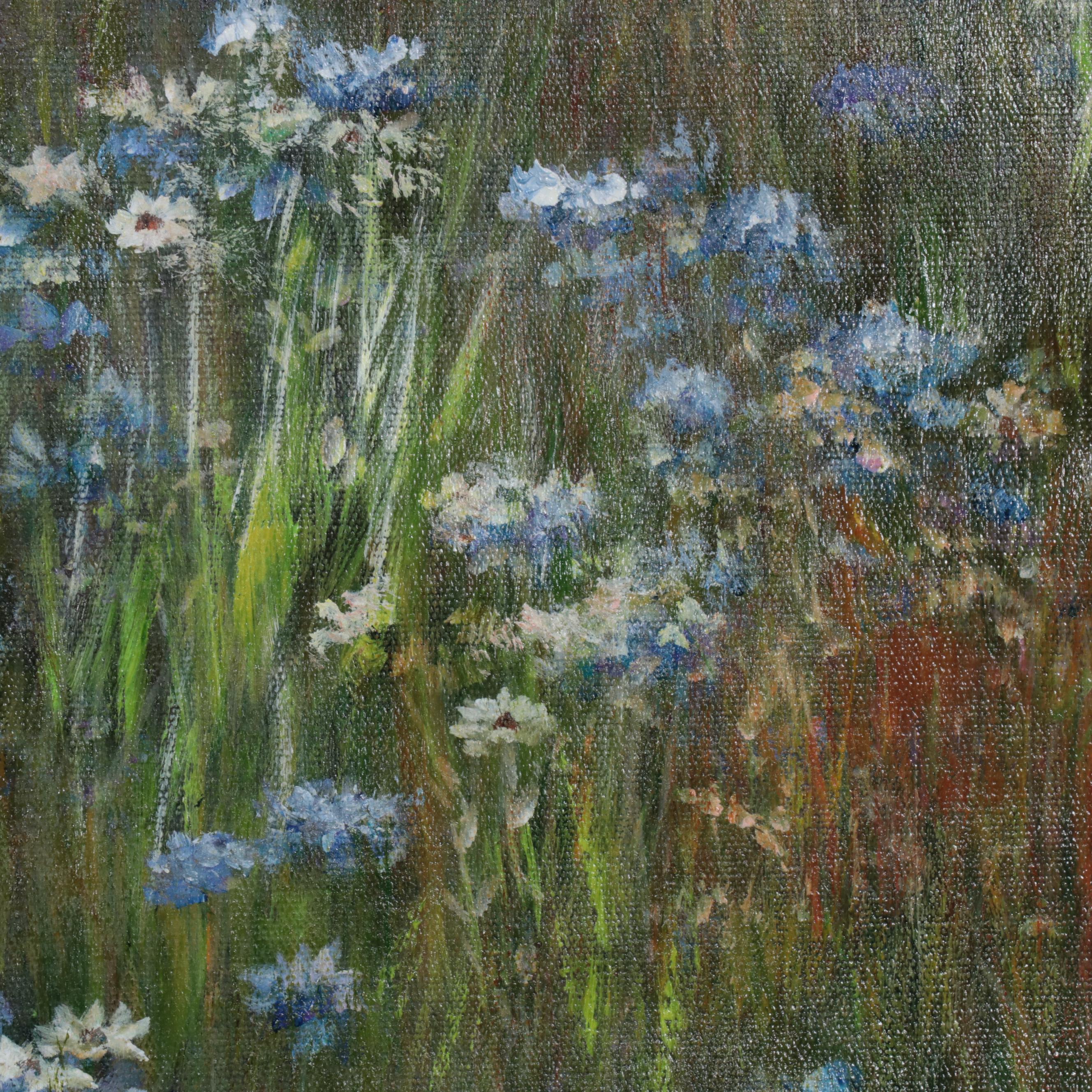 Qinghua Flower Field Landscape Oil Painting