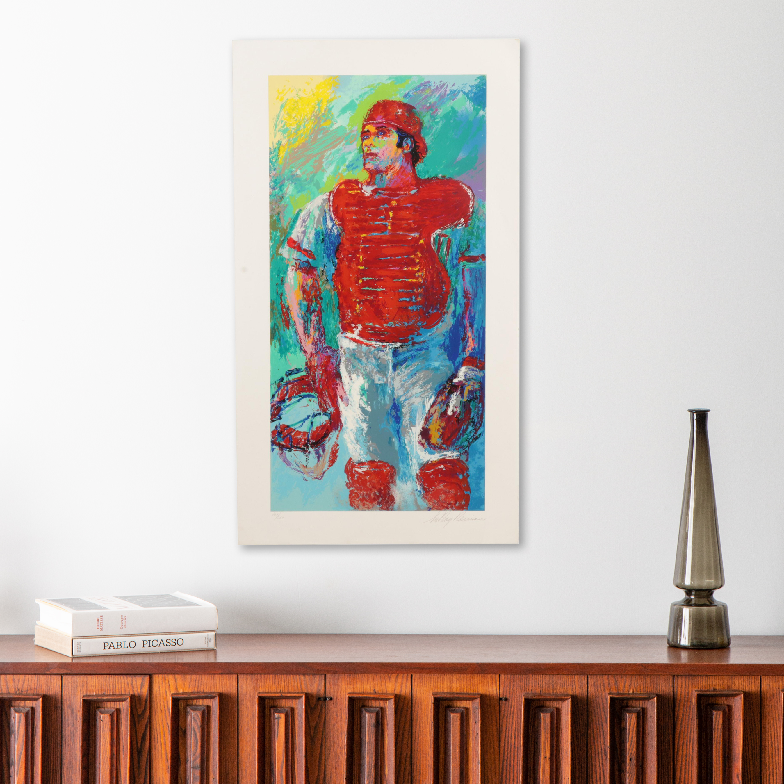 LeRoy Neiman Serigraph "Johnny Bench, the Catcher," Circa 1989