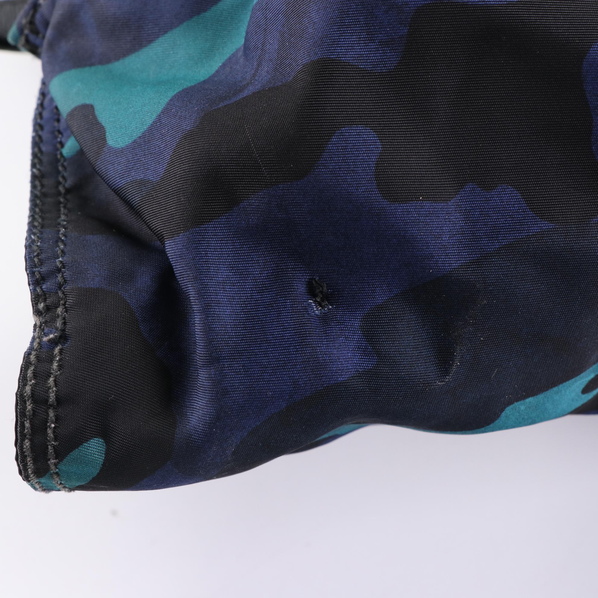 Prada Large Tote Bag in Camo Nylon Gabardine and Saffiano Leather w/Strap