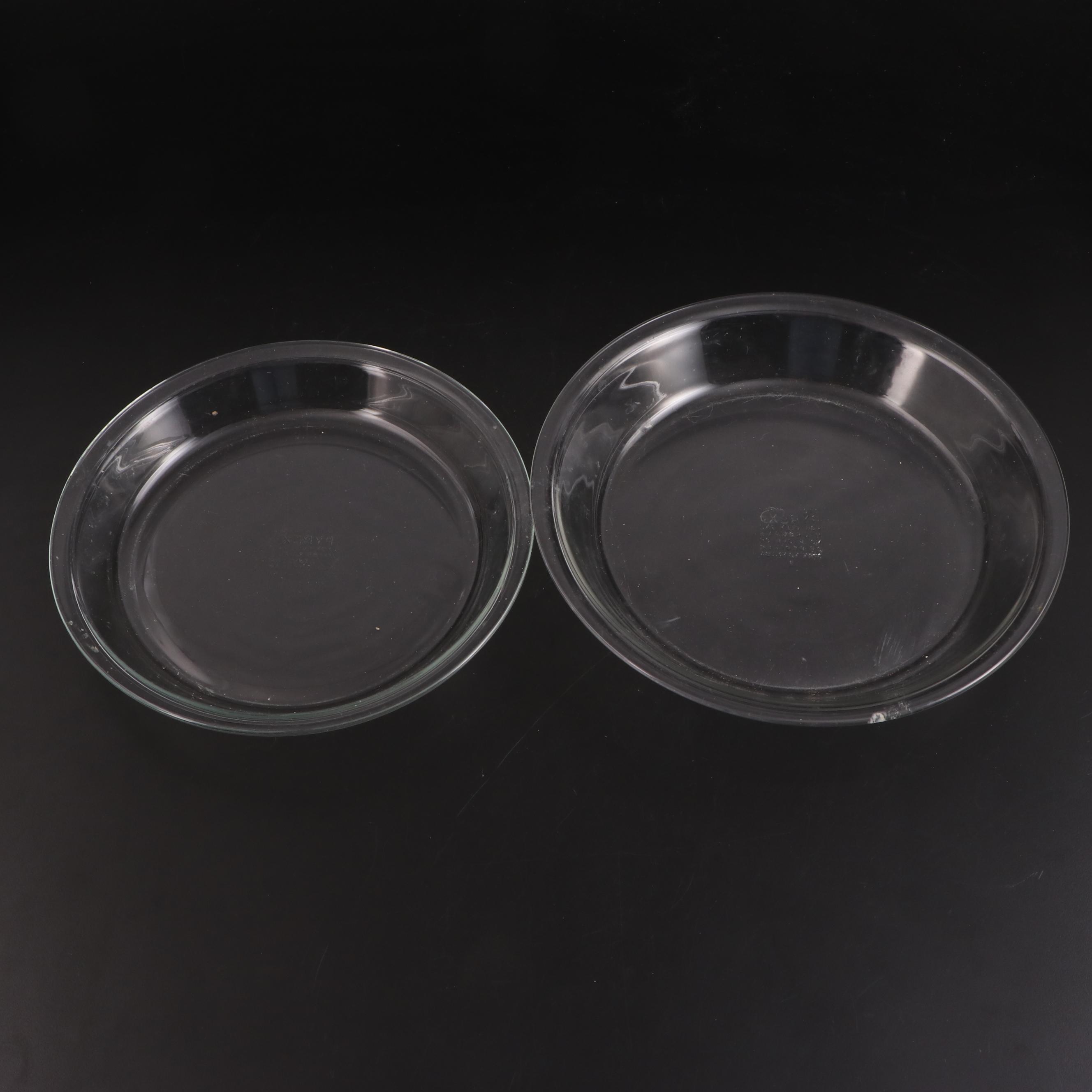 Pyrex Glass Pie Plates, Late 20th Century