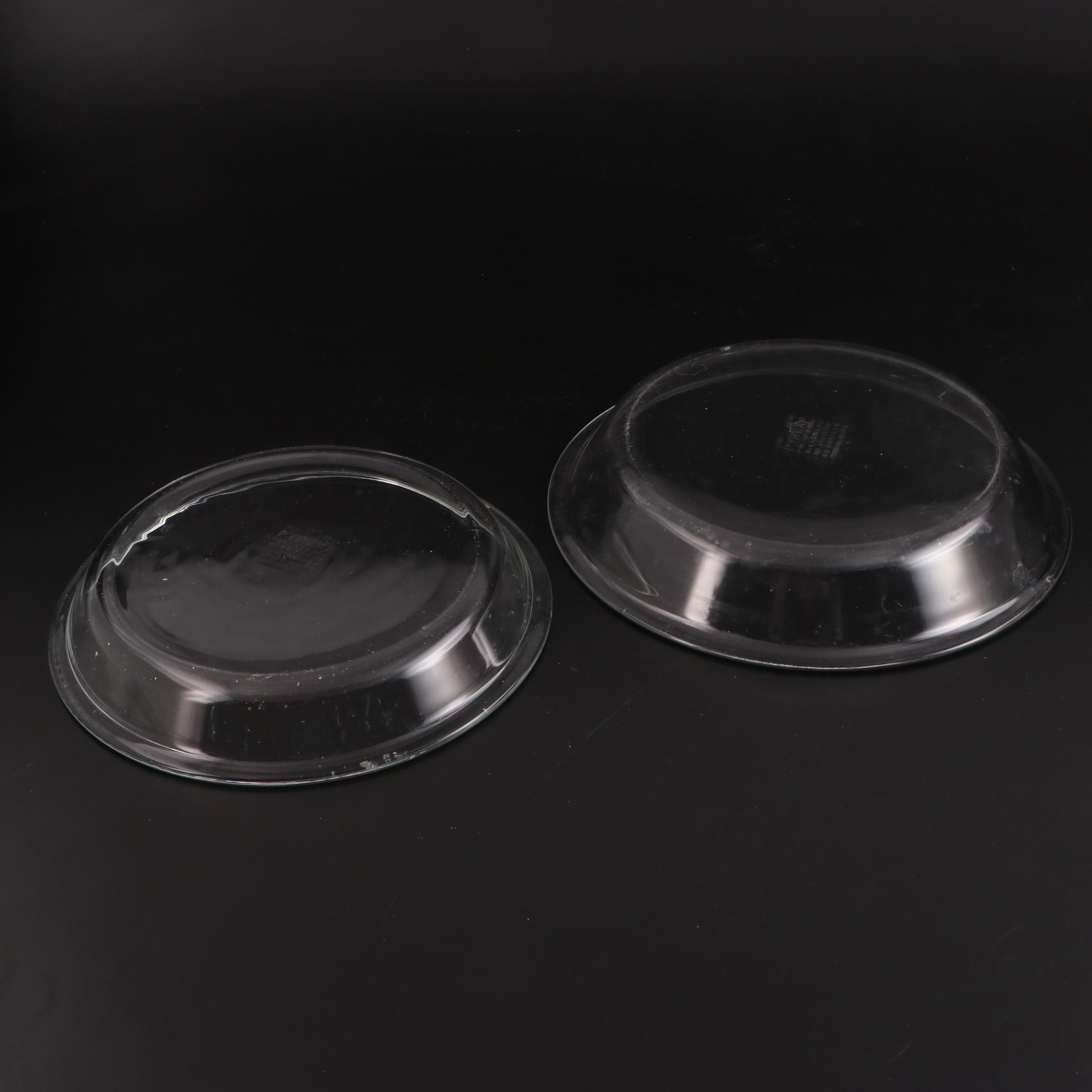 Pyrex Glass Pie Plates, Late 20th Century