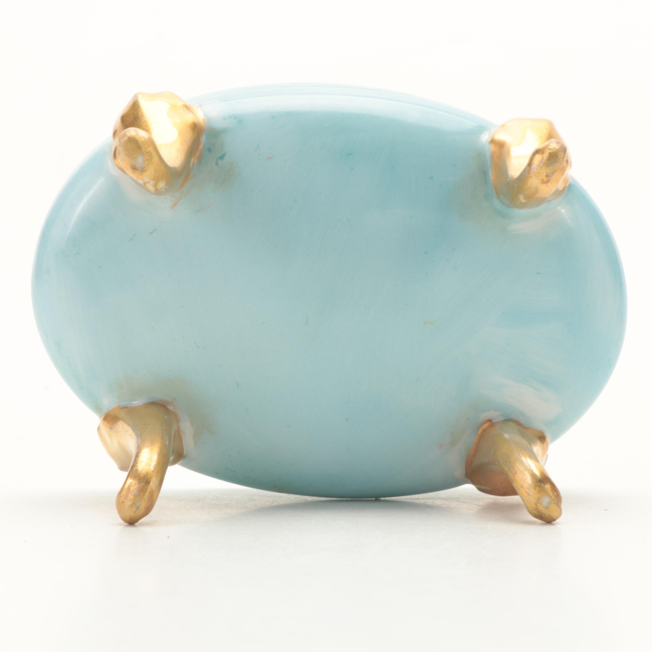 Hand-Painted Limoges Porcelain Boxes, Mid-20th Century