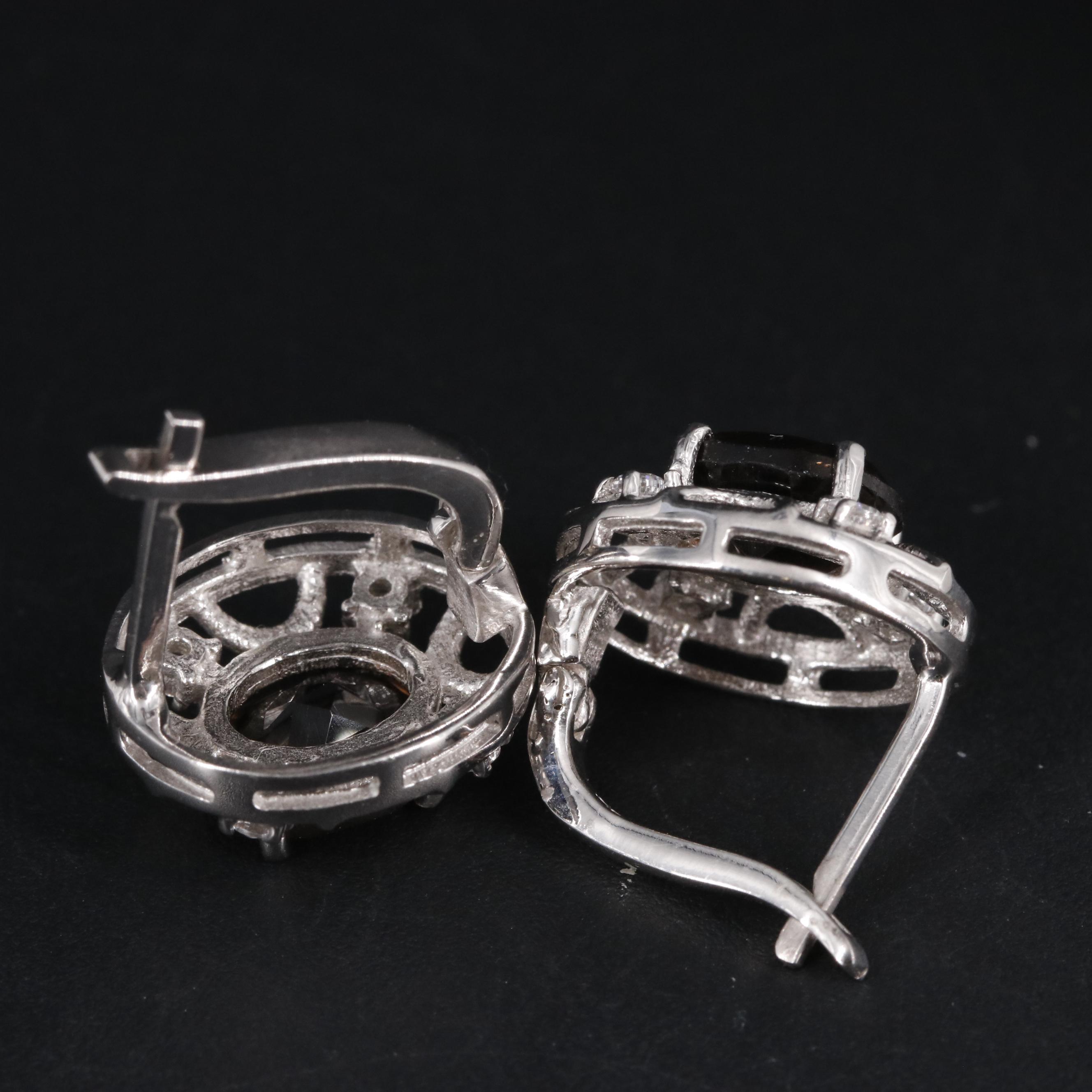 Sterling Gemstone Drop Earrings