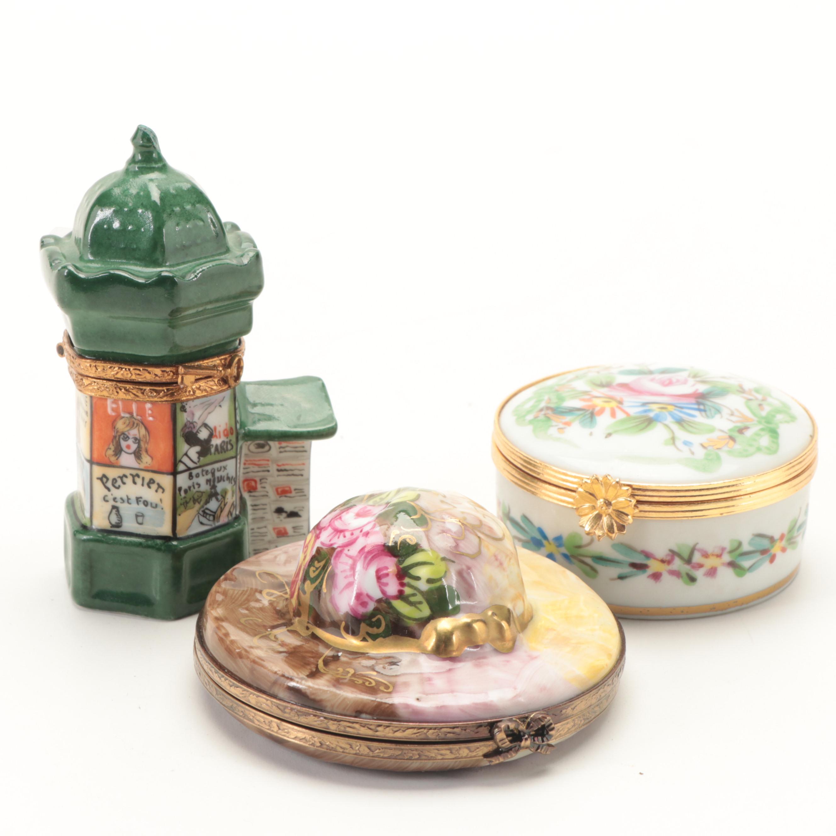 Hand-Painted Porcelain Limoges Boxes