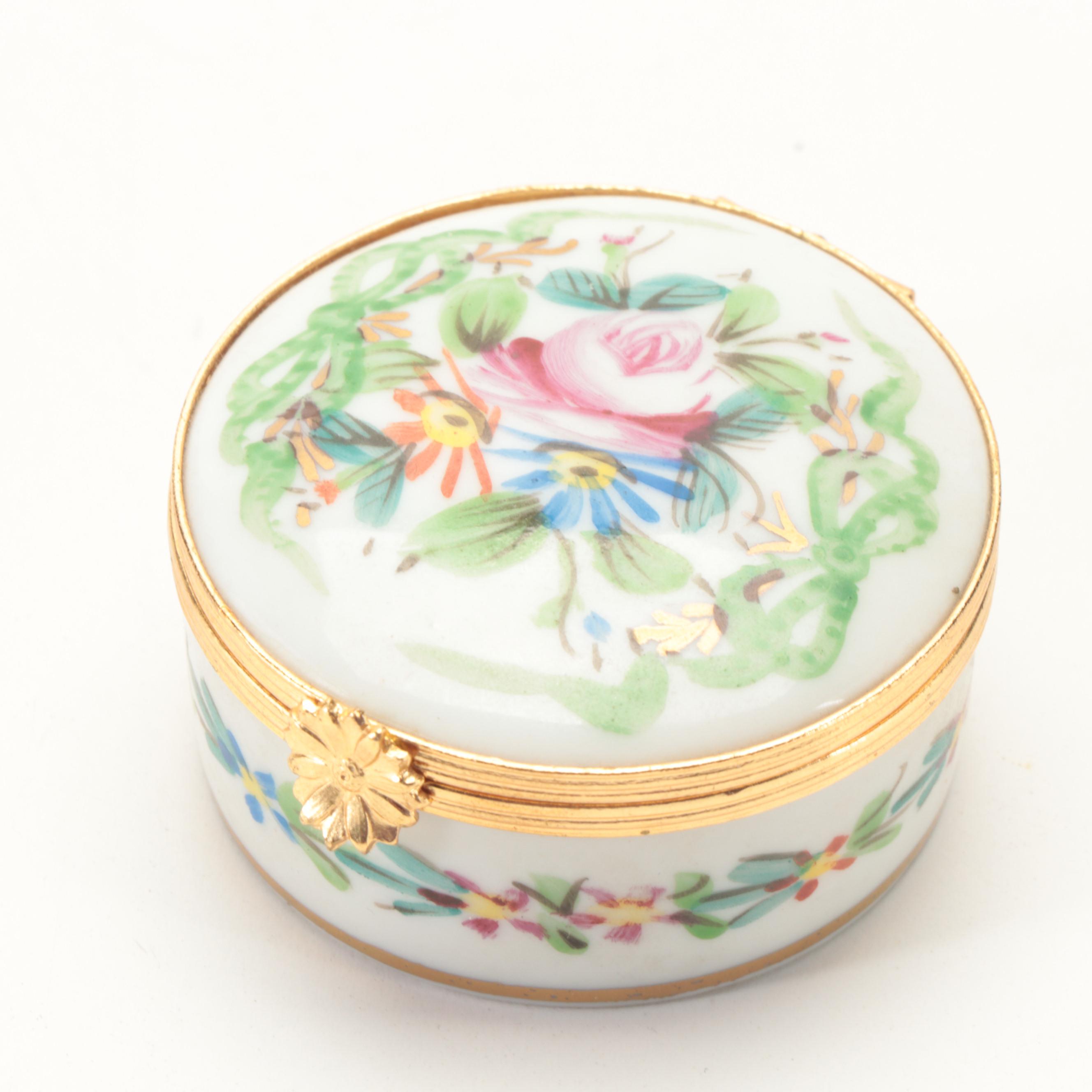 Hand-Painted Porcelain Limoges Boxes
