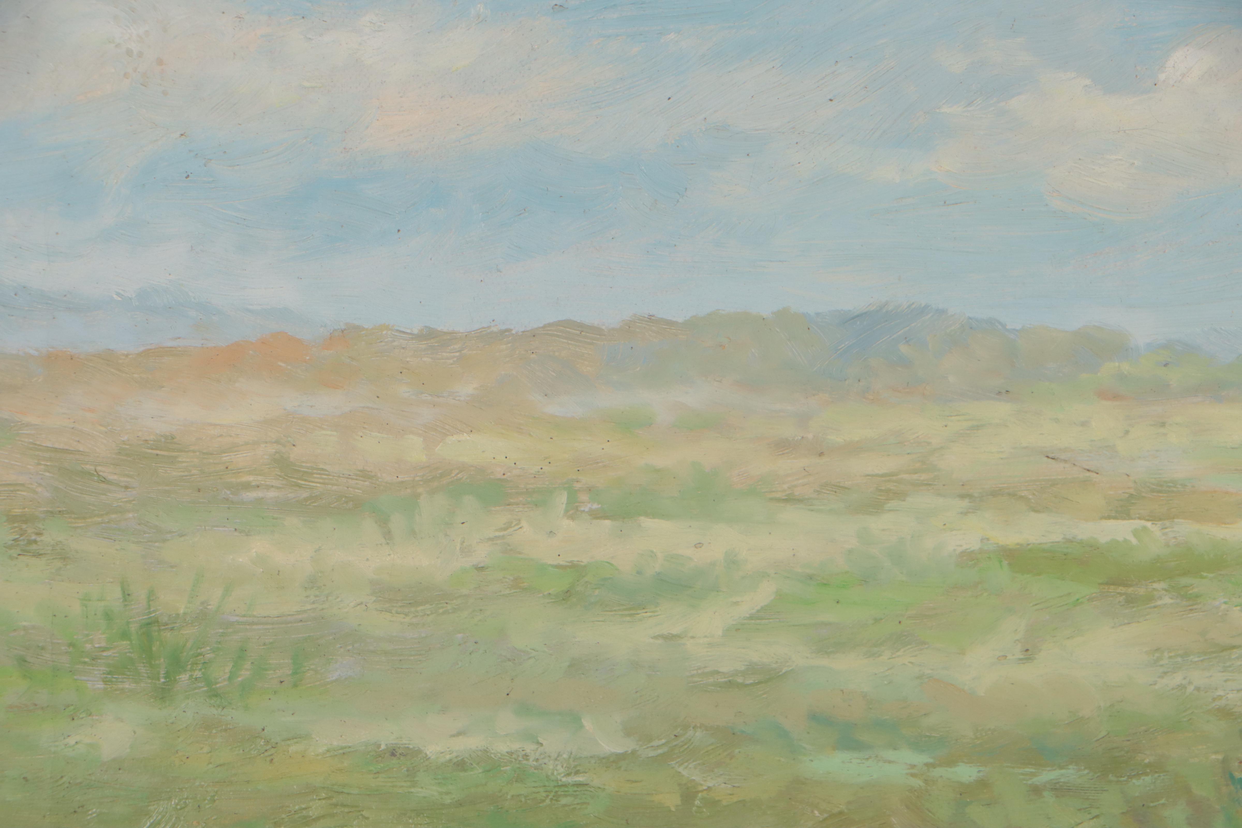 Roy Harrison Oil Painting "Spring Field," Circa 1970