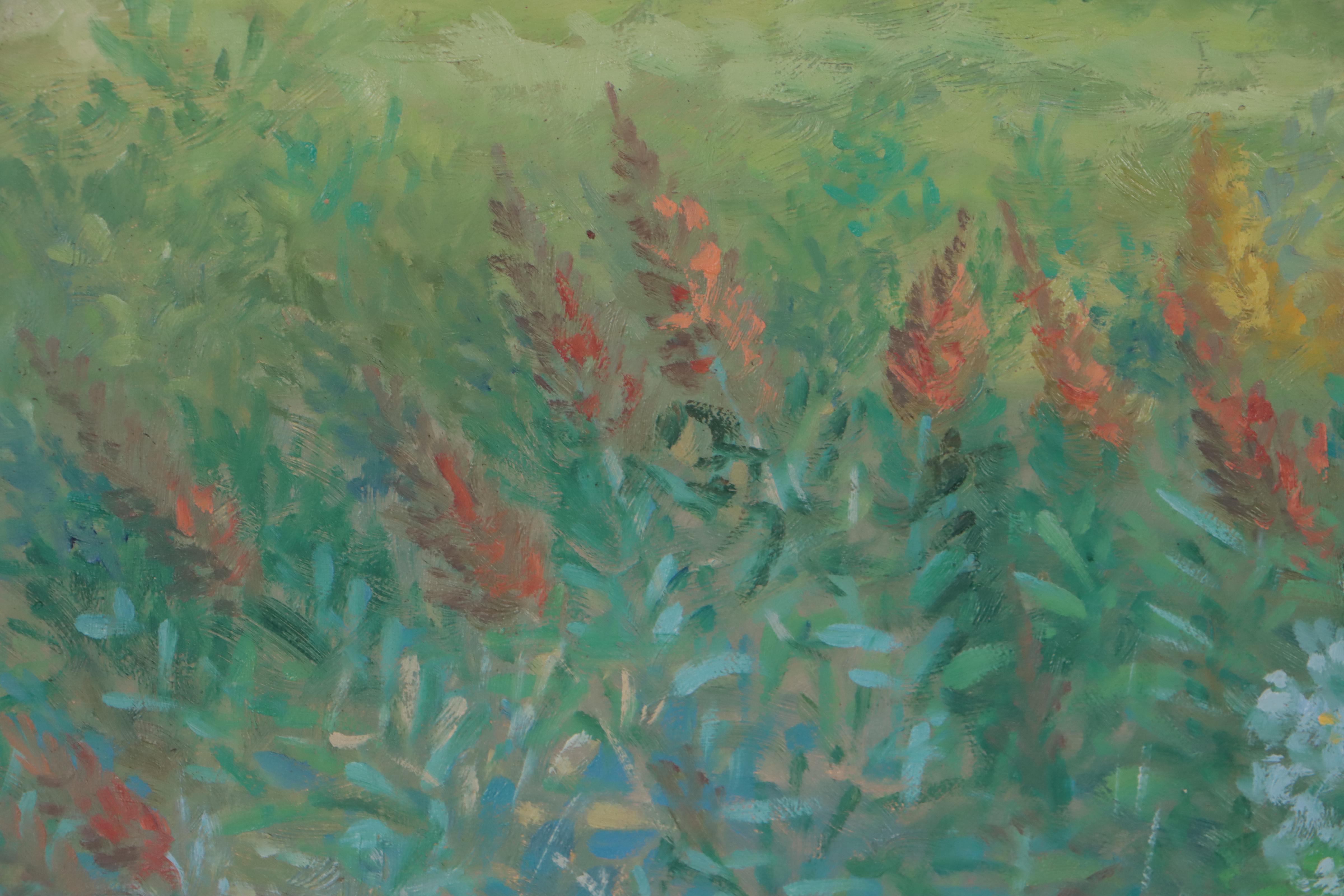 Roy Harrison Oil Painting "Spring Field," Circa 1970