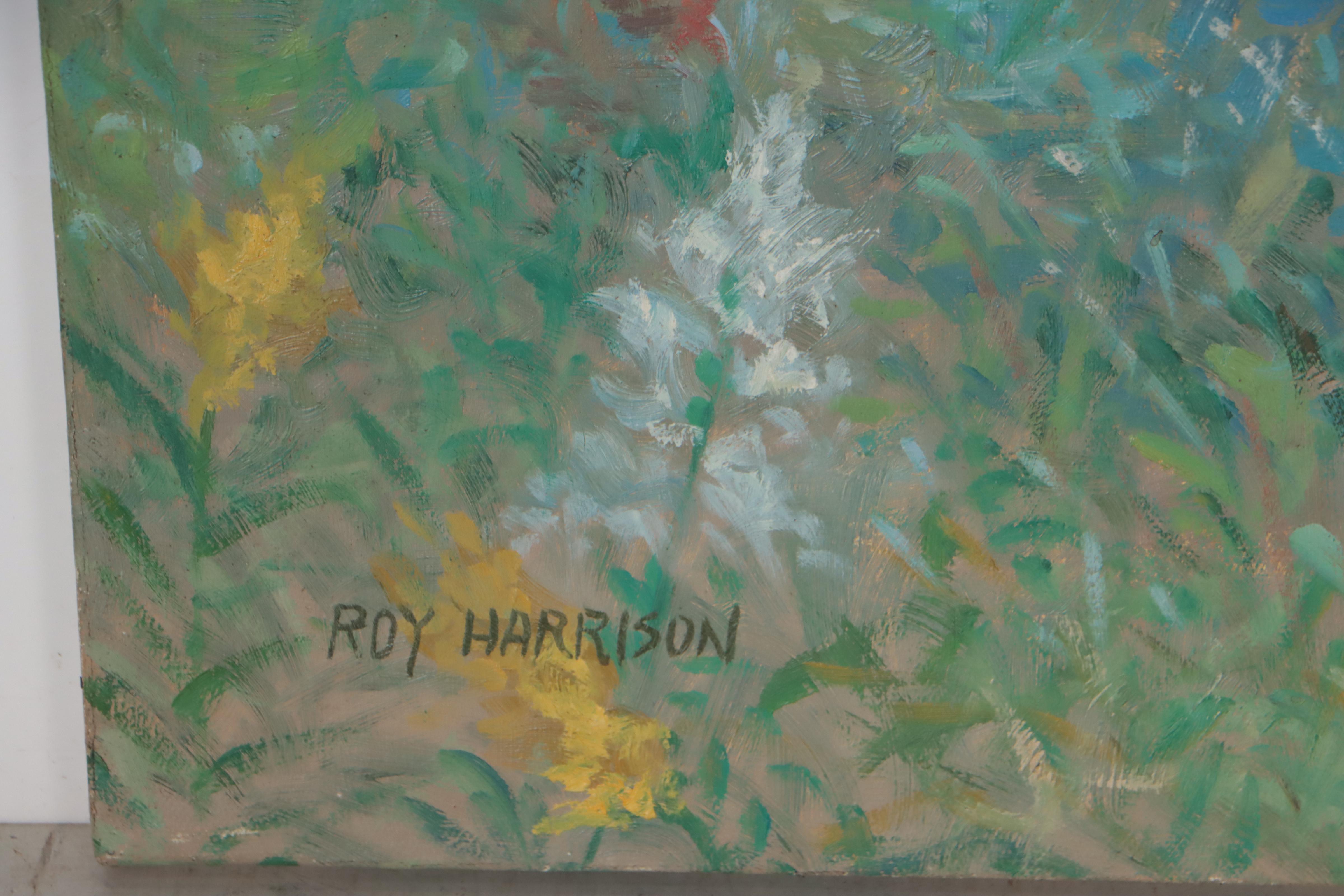 Roy Harrison Oil Painting "Spring Field," Circa 1970
