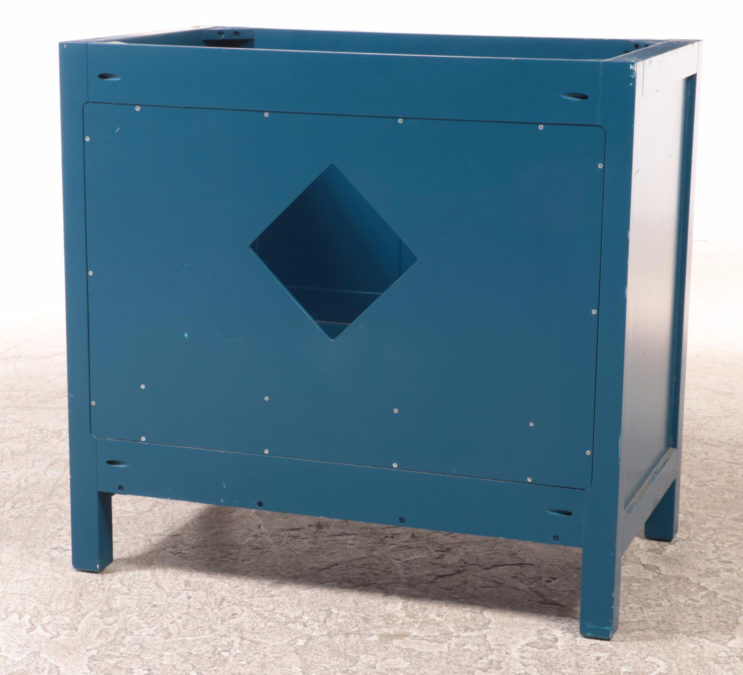Blue Finished Bathroom Vanity Cabinet with Drawer
