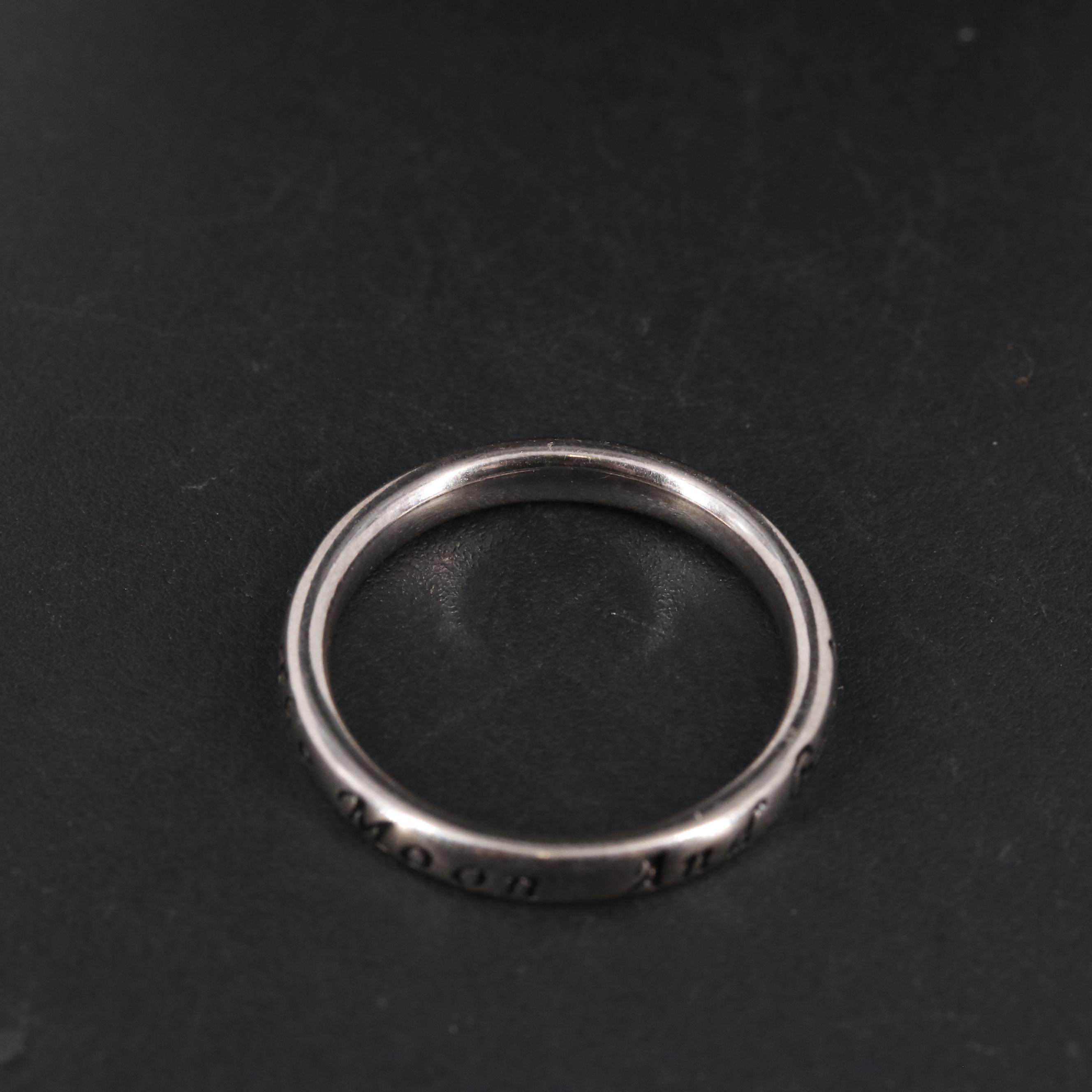 Sterling "Love You To The Moon And Back" Ring