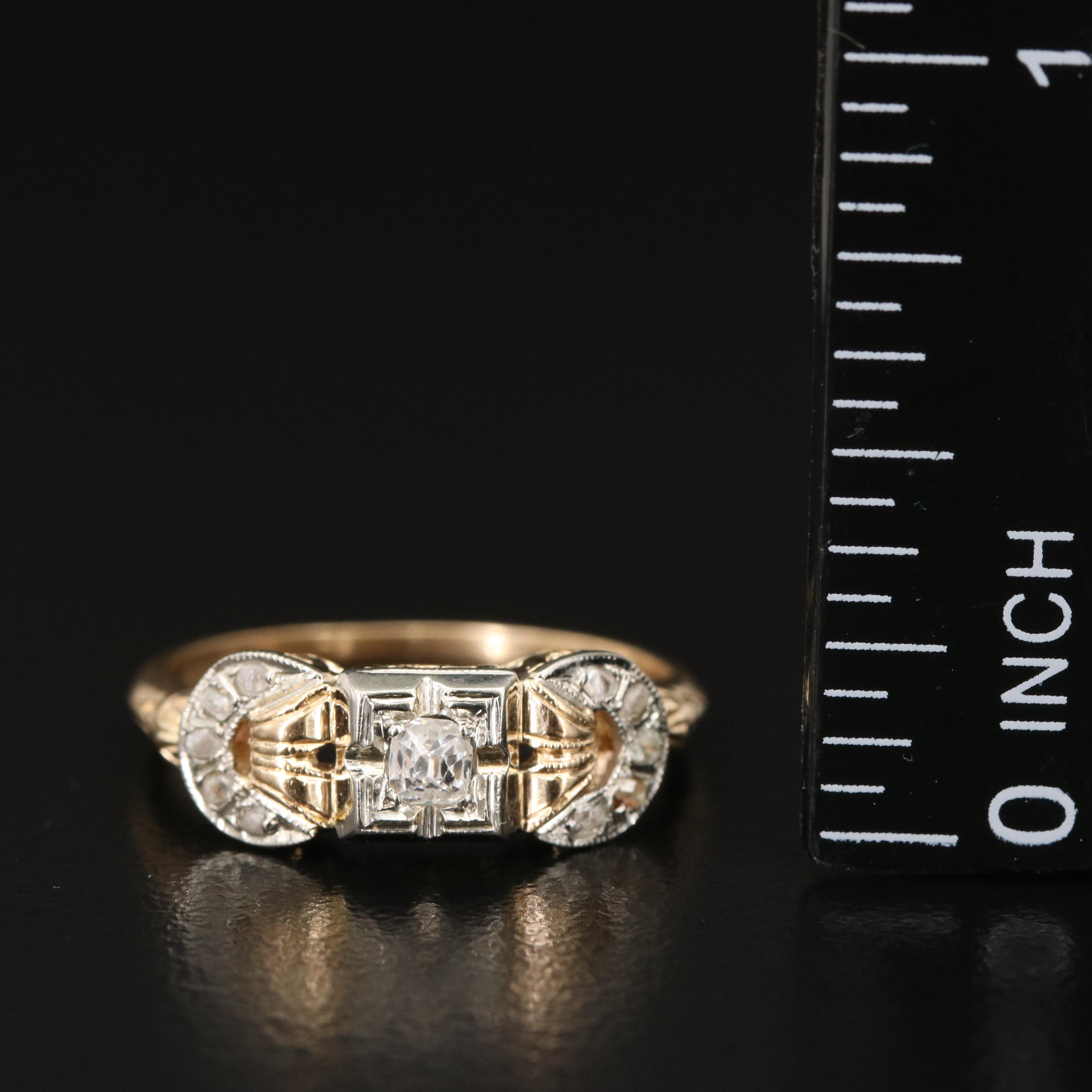 Vintage 14K Diamond Ring