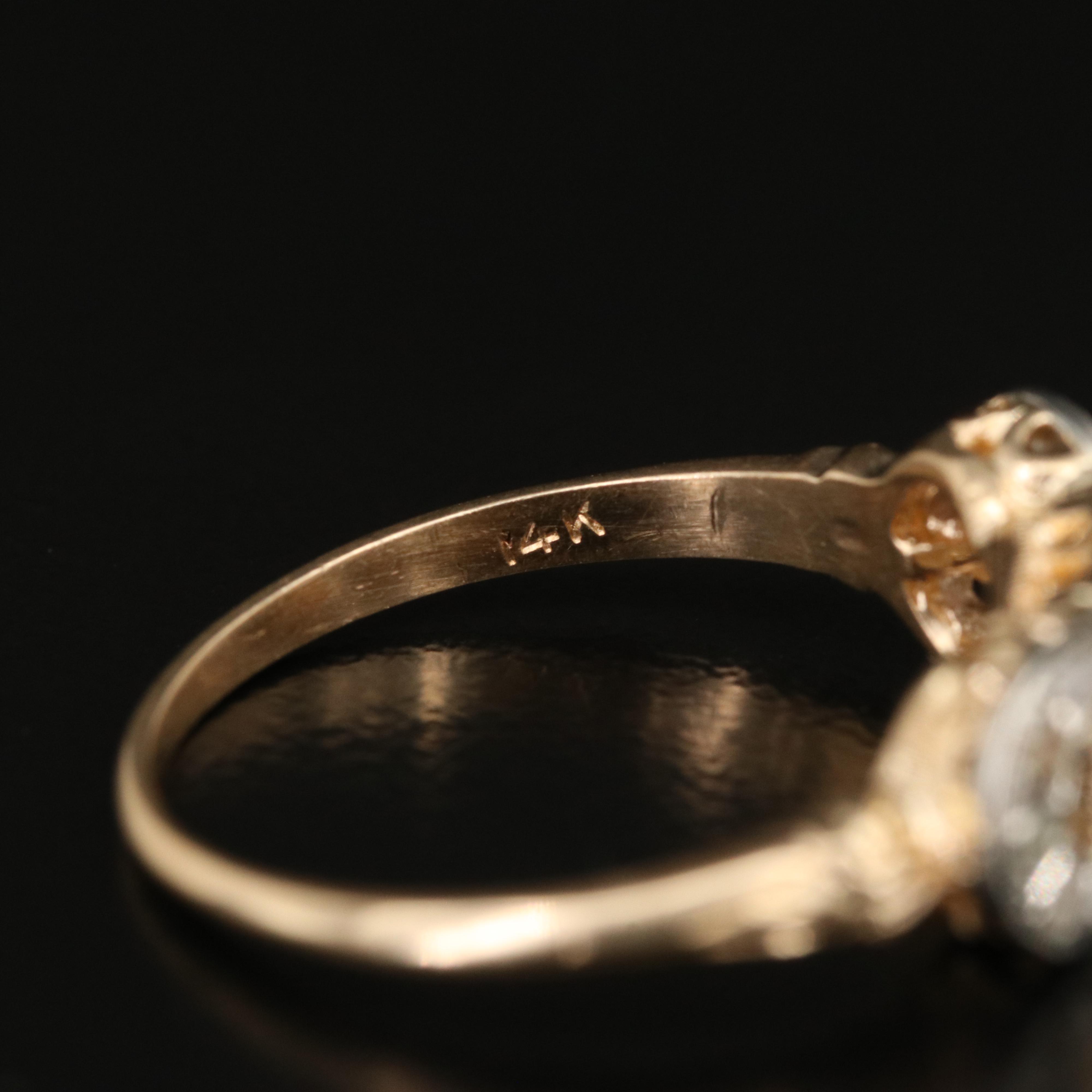 Vintage 14K Diamond Ring