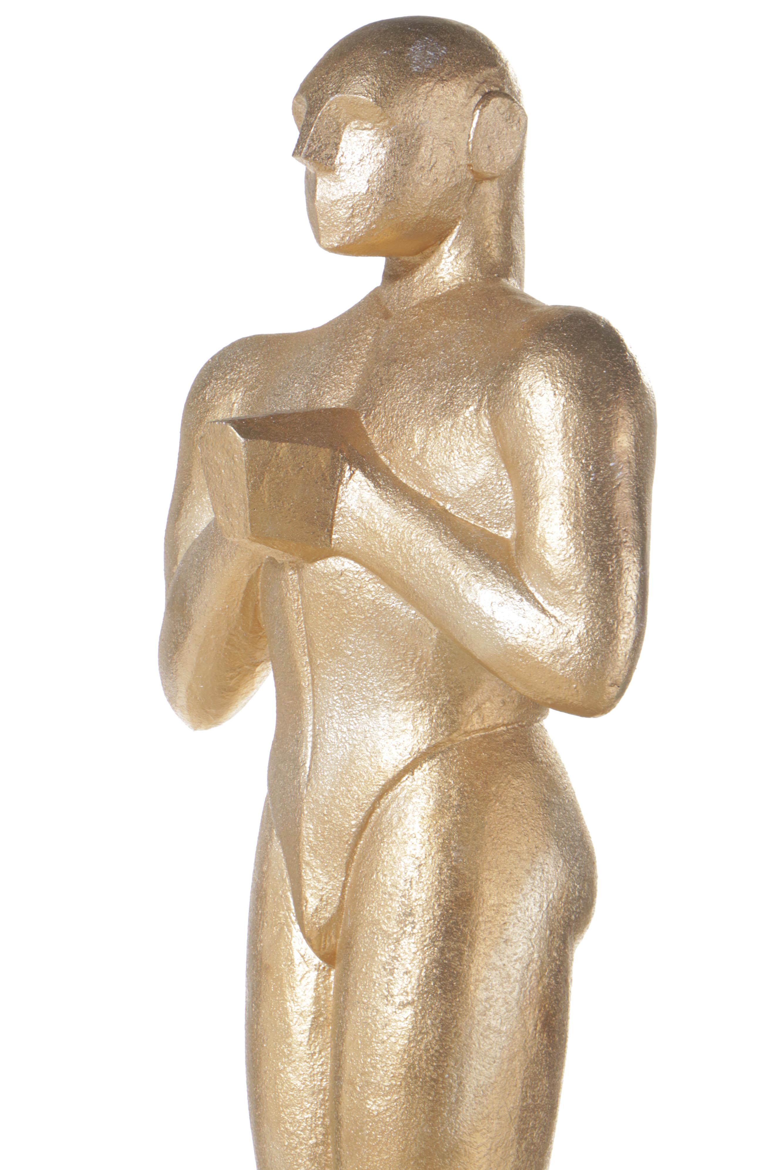 Monumental Gilt and Parcel-Ebonized Polystyrene Foam "Oscar" Statue
