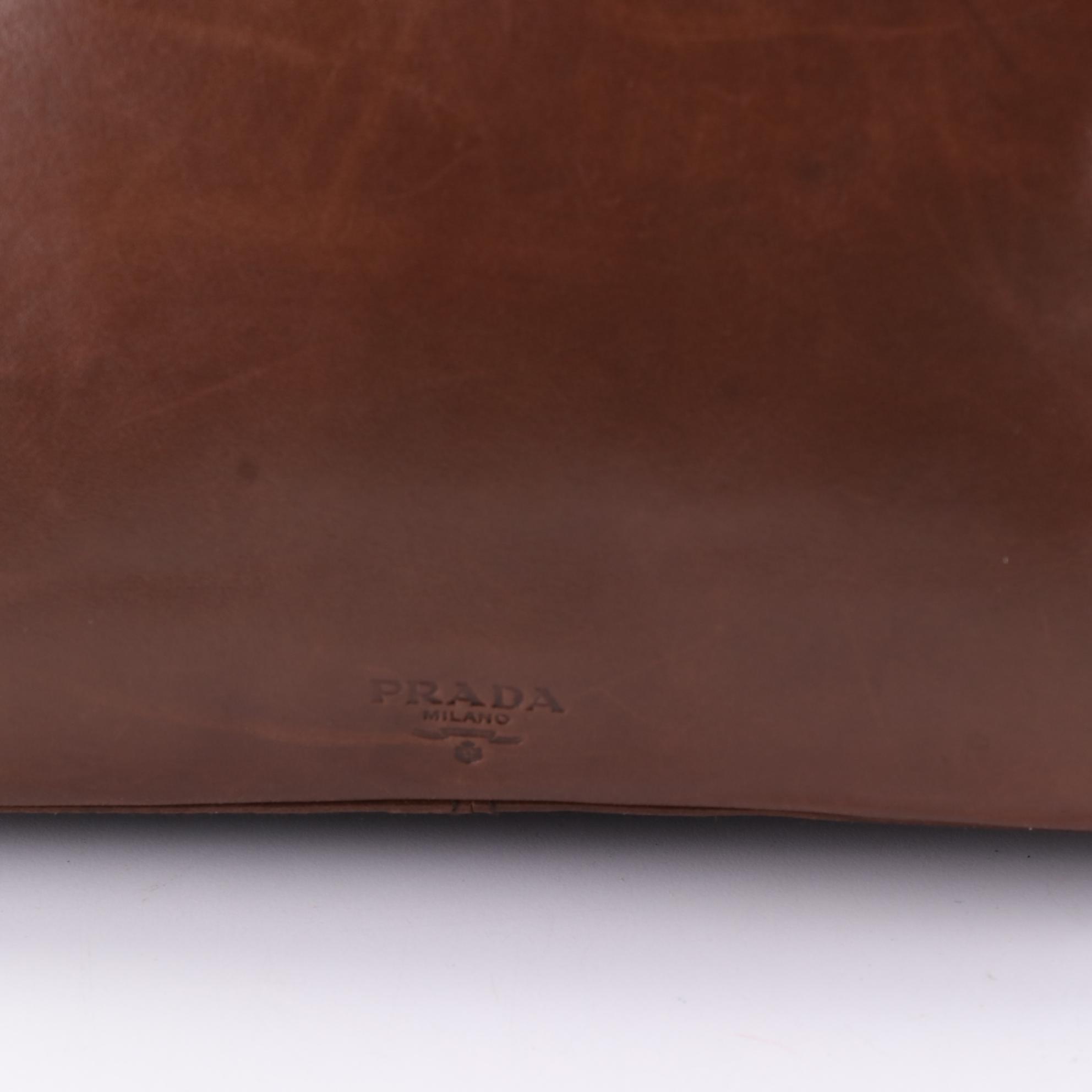 Prada Leather Shoulder Bag with Interwoven Straps