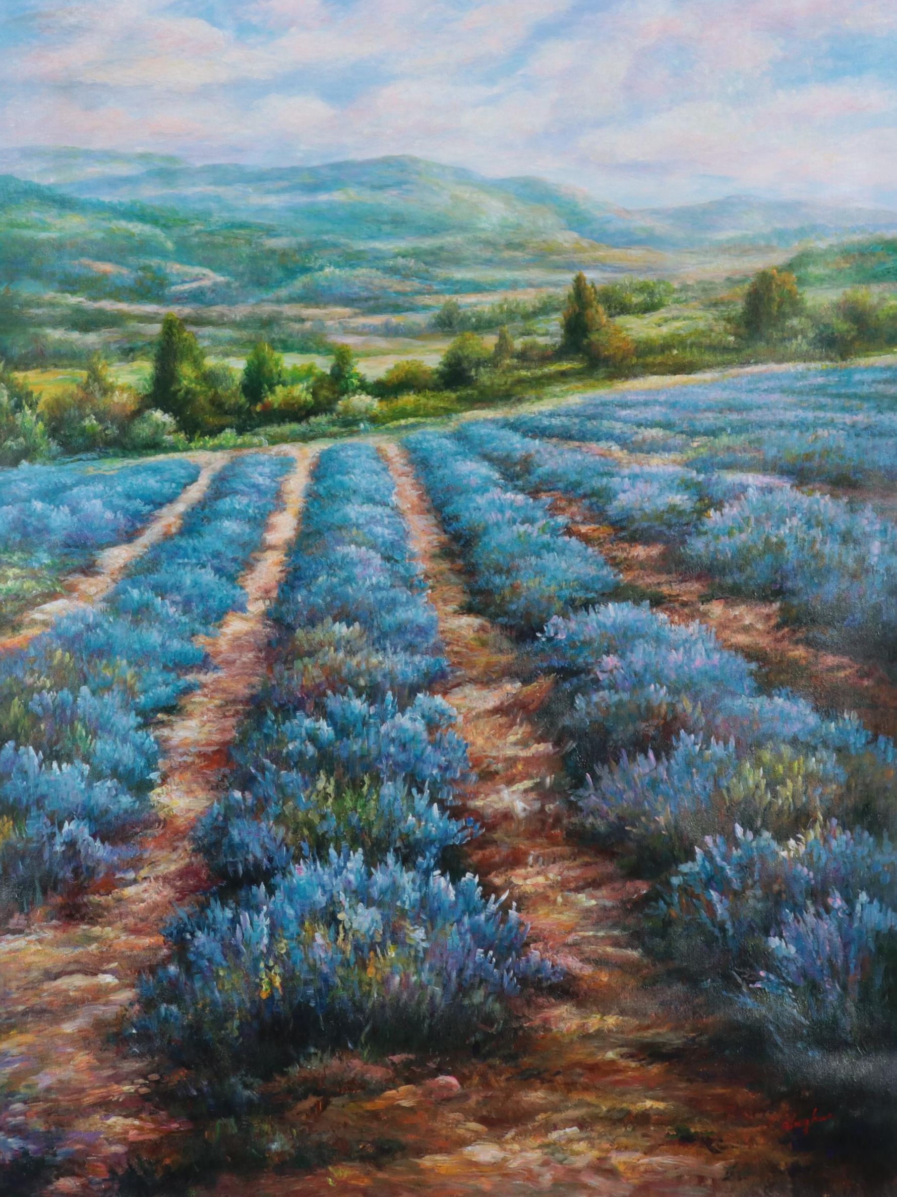 Qinghua Provençal Landscape Oil Painting