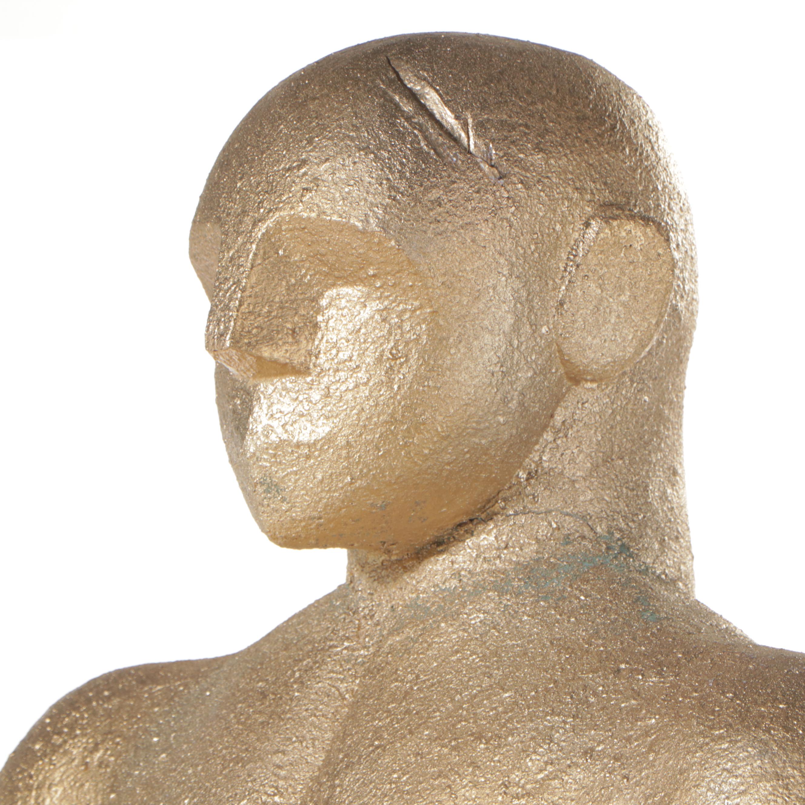 Monumental Gilt and Parcel-Ebonized Polystyrene Foam "Oscar" Statue