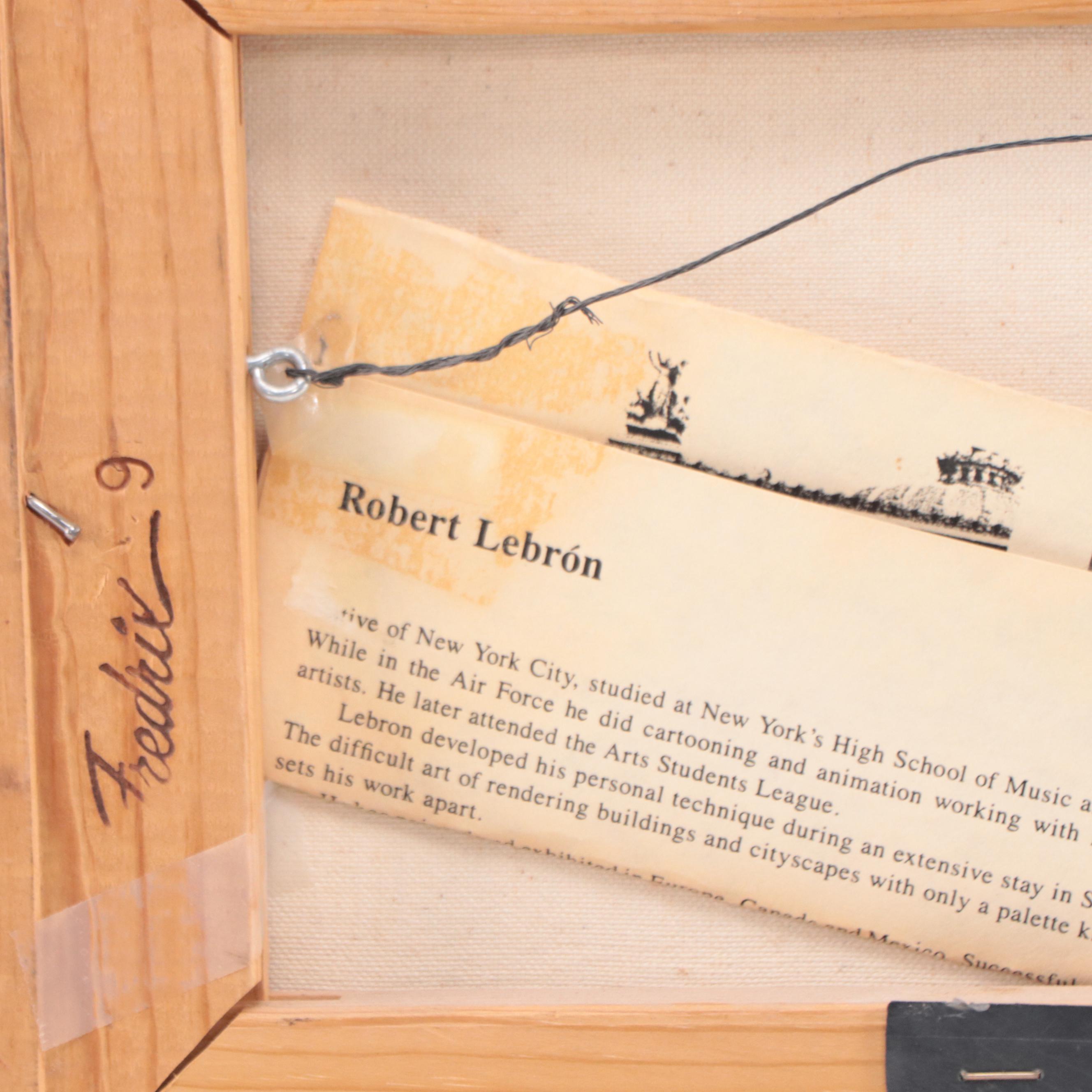 Robert LeBron New York City Scene Oil Painting