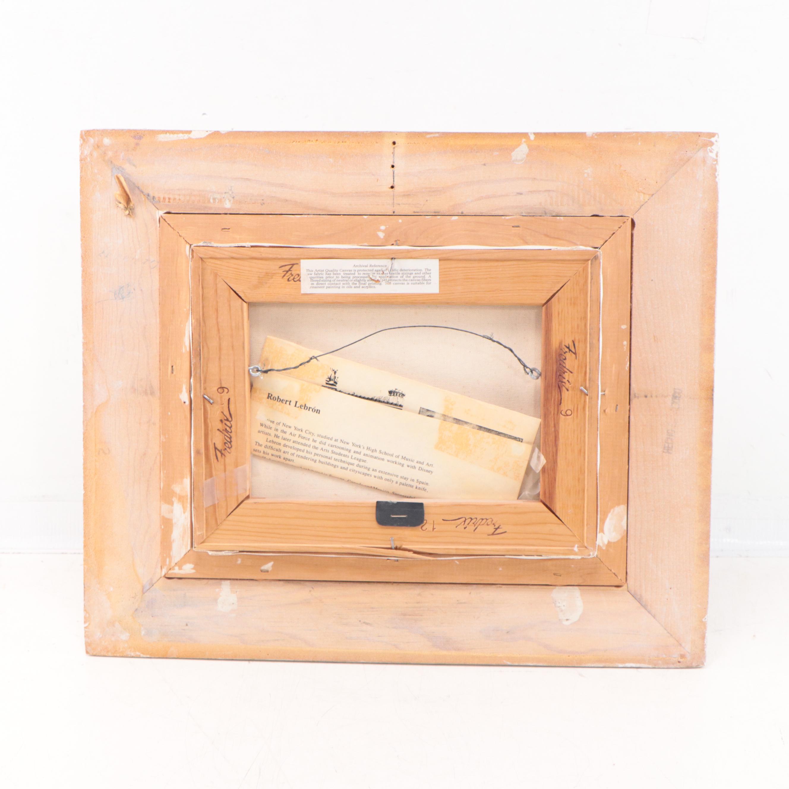 Robert LeBron New York City Scene Oil Painting