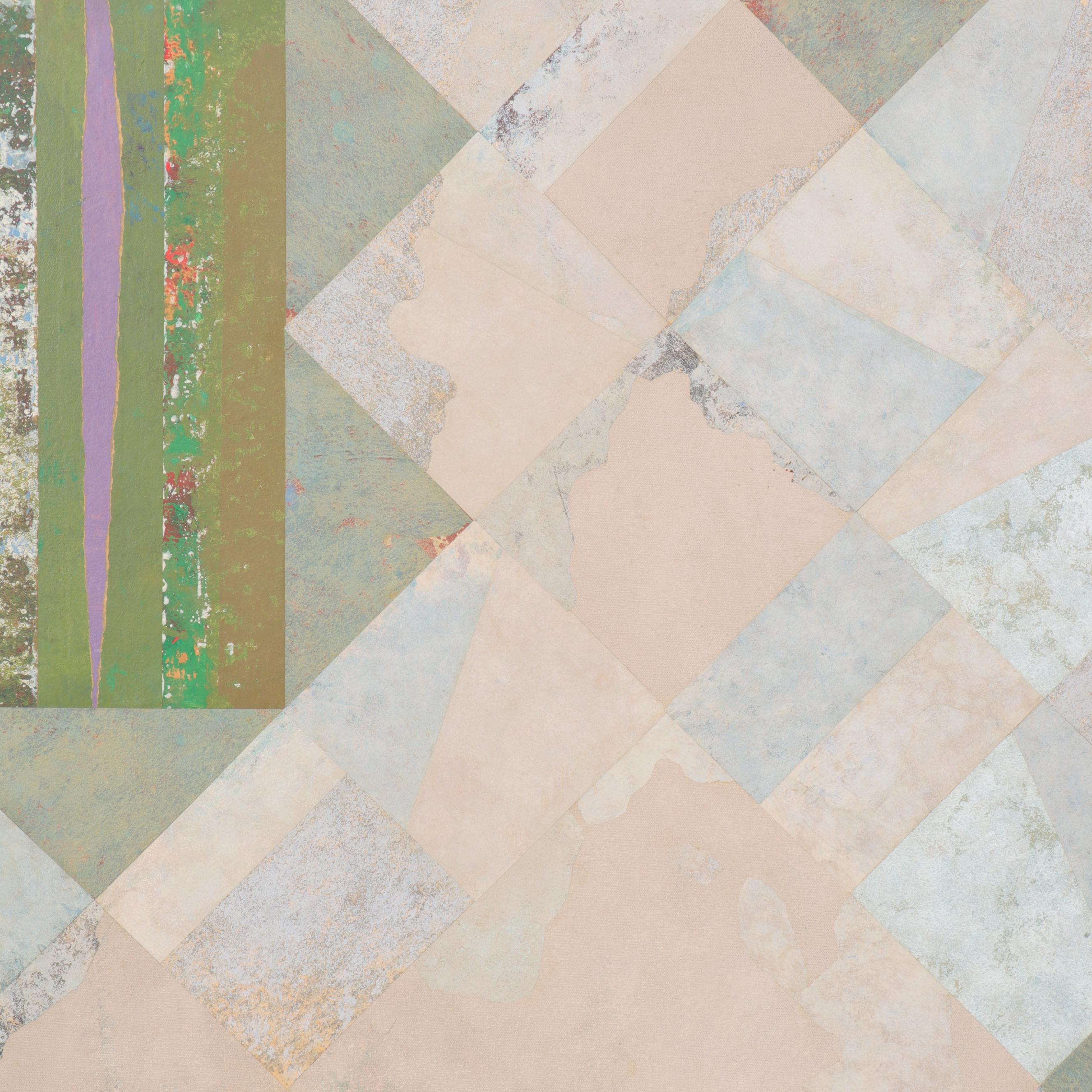 Daniel Teis Large-Scale Abstract Mixed Media Painting, 1977