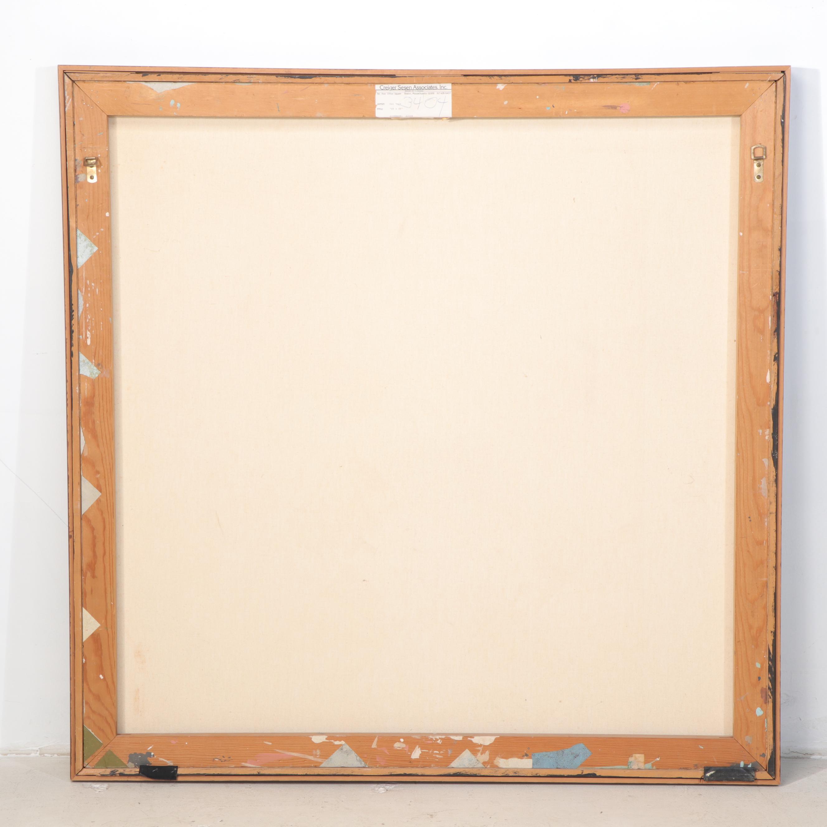 Daniel Teis Large-Scale Abstract Mixed Media Painting, 1977