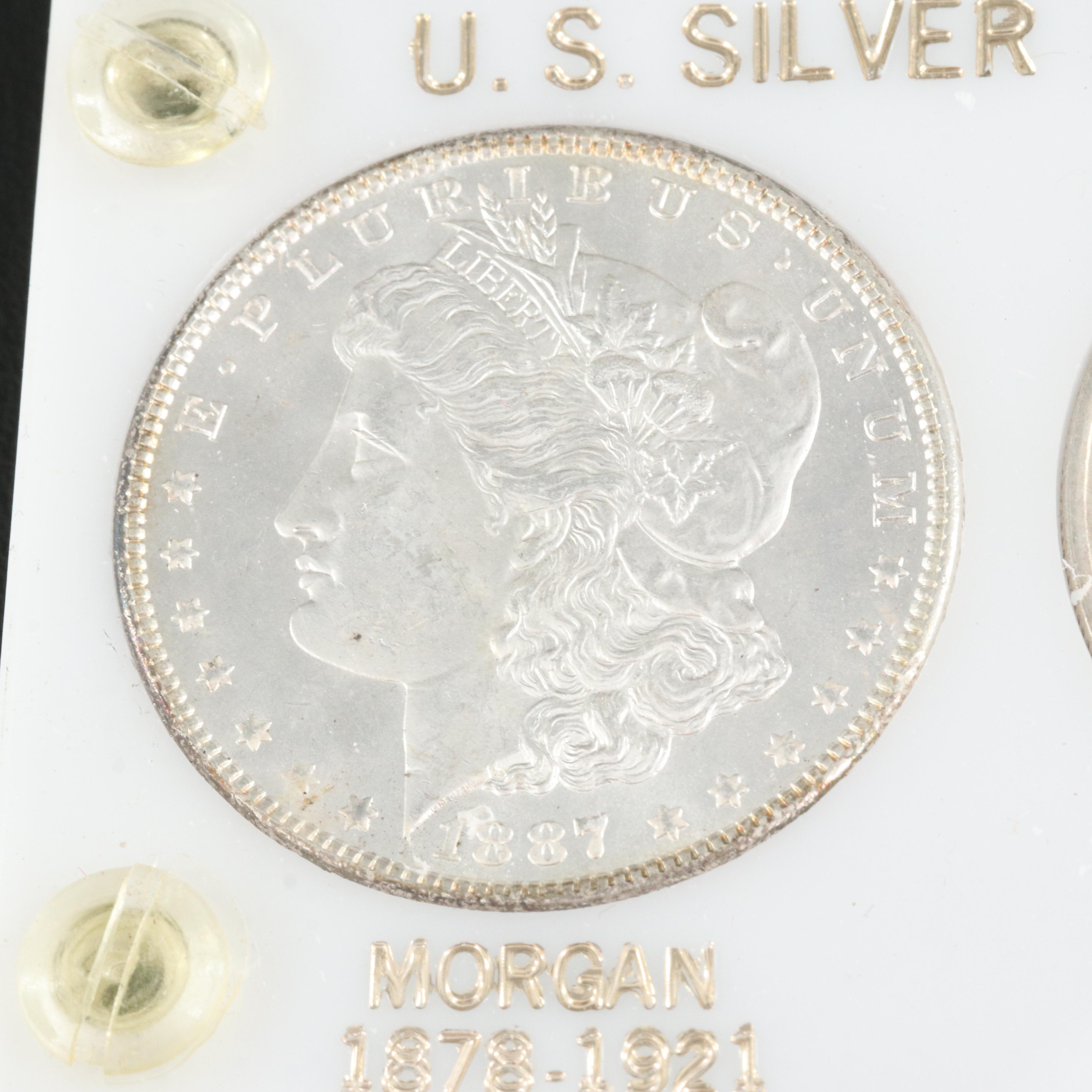 Two Morgan and Peace Silver Dollar Sets