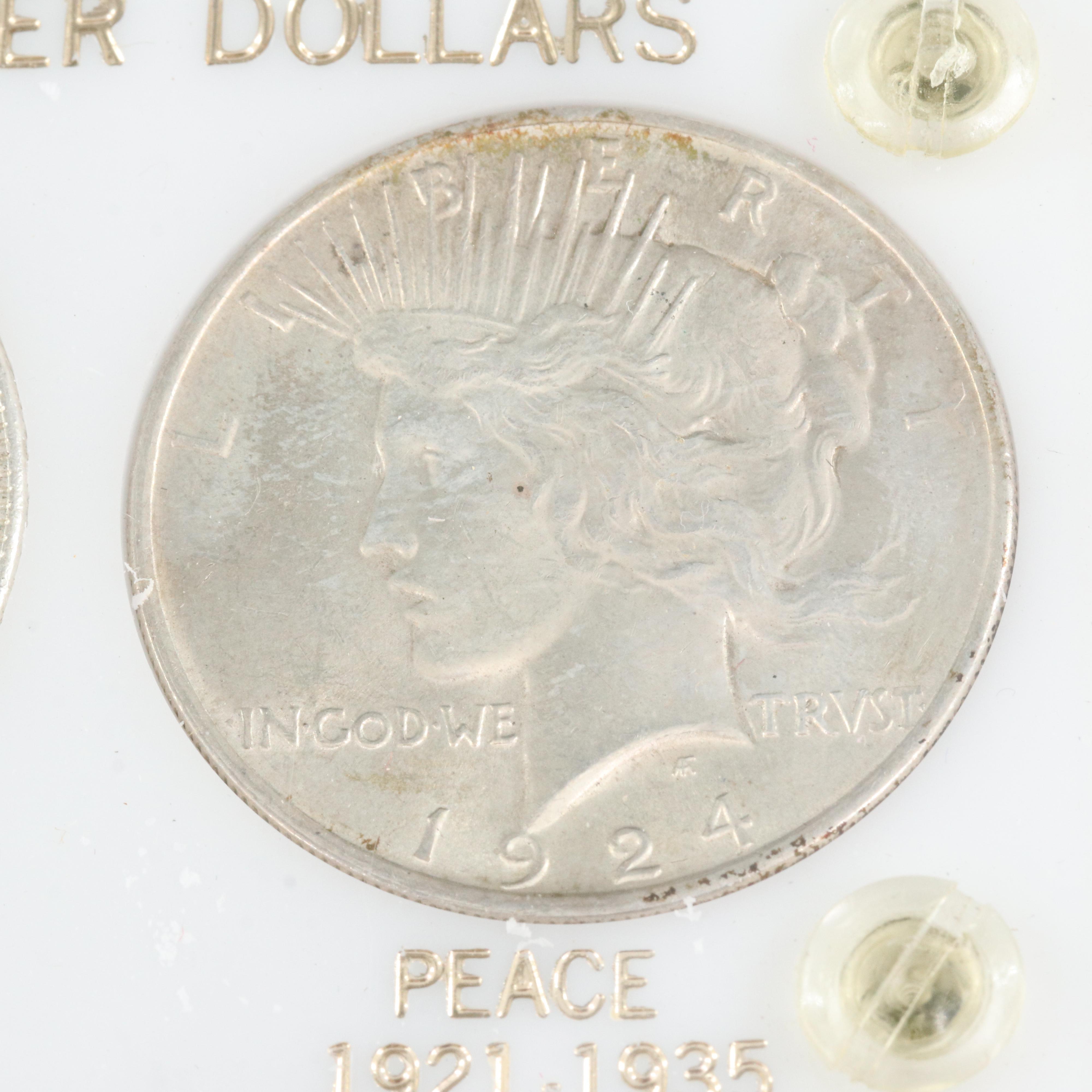 Two Morgan and Peace Silver Dollar Sets