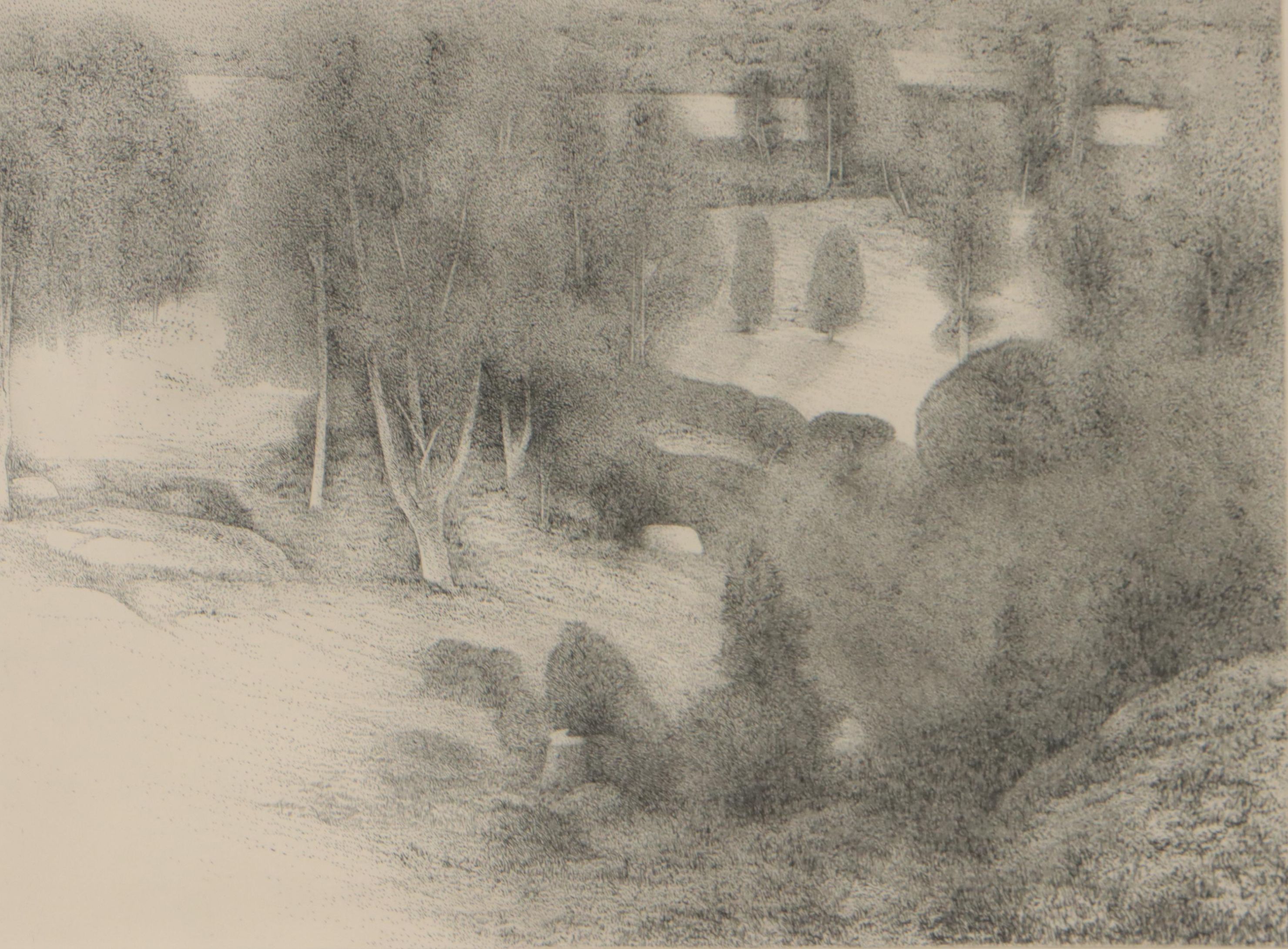 Richard Claude Ziemann Landscape Etching "Berkshire Valley," 1967