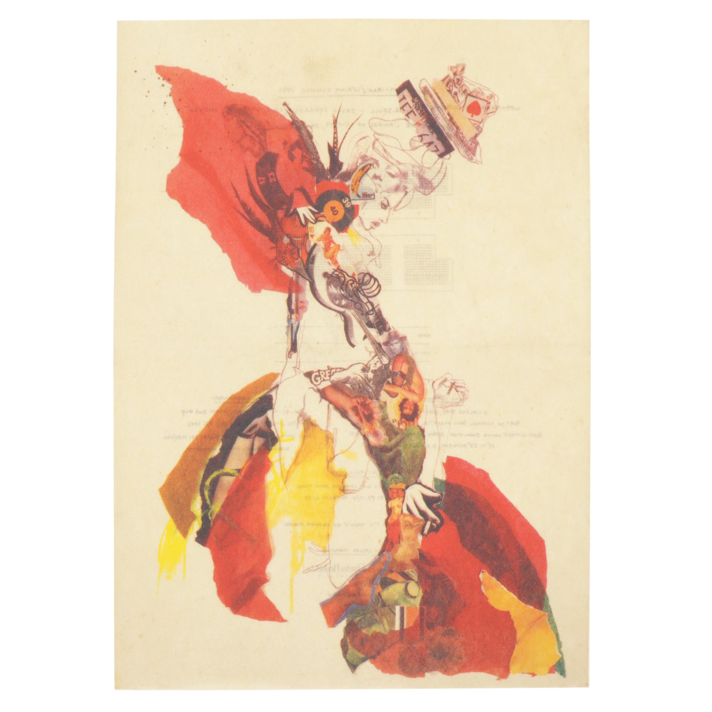 John Galliano "Spring Summer 1991" Fashion Show Giclée Invitation, 1990