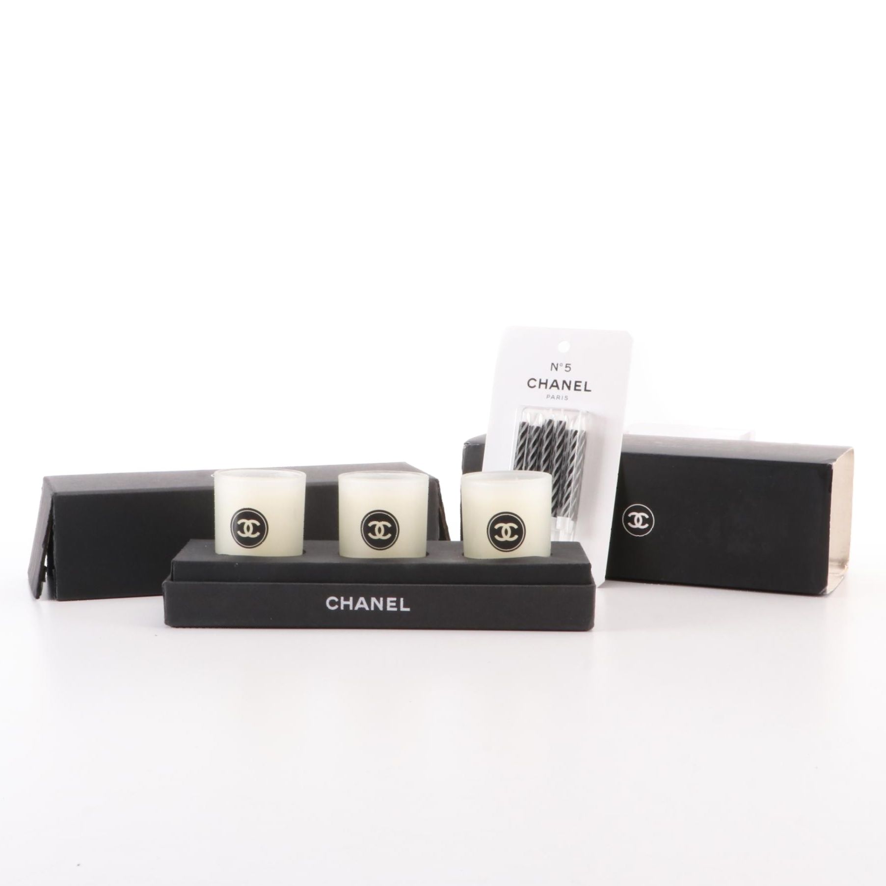 Chanel Beauté Promotional Fragranced Candle Set and Birthday Candles