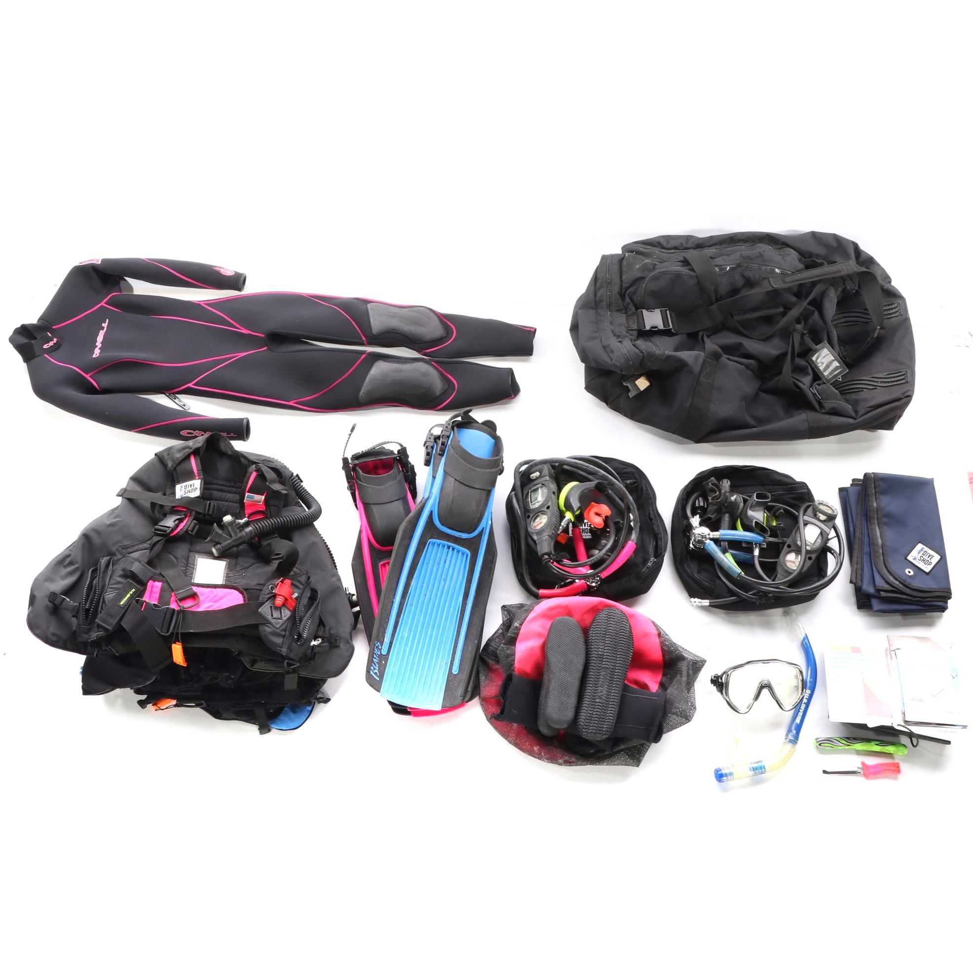 Scuba Gear Including Back Inflate BCDs, Dive Computers, Regulators and More