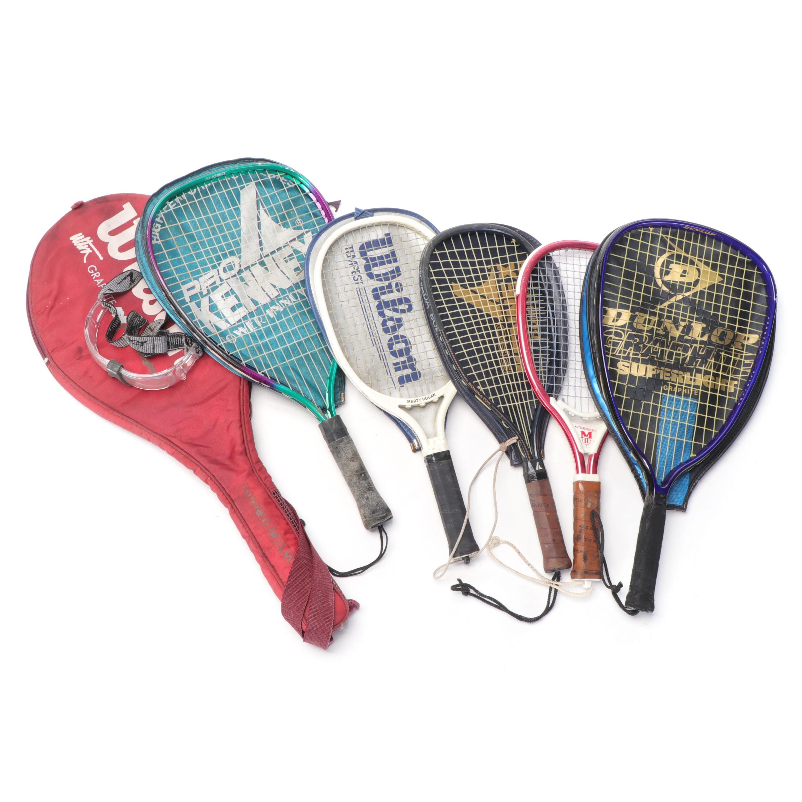 ProKennex, Wilson, Dunlop and Leach Tennis Rackets and Goggles