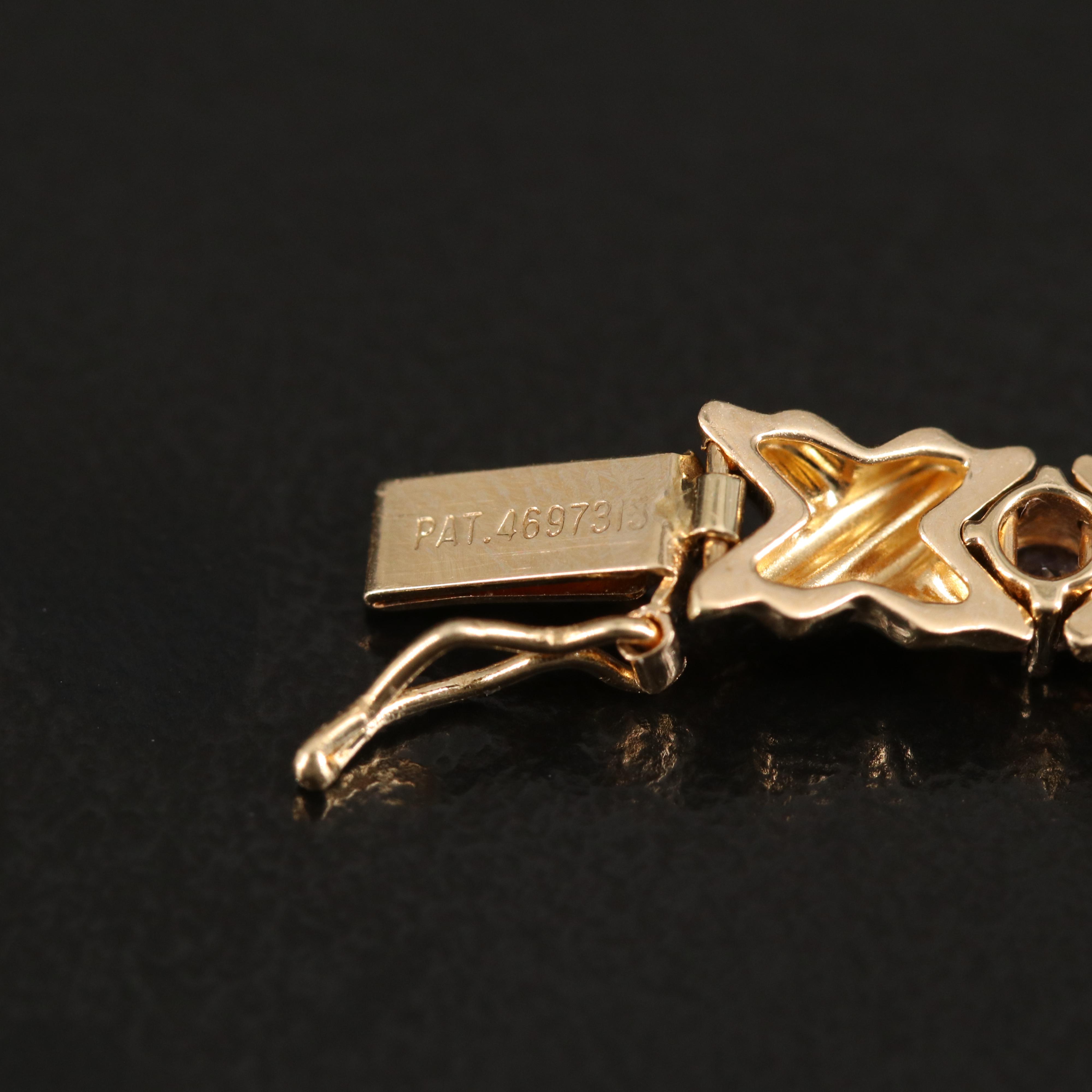 14K Tanzanite Line Bracelet