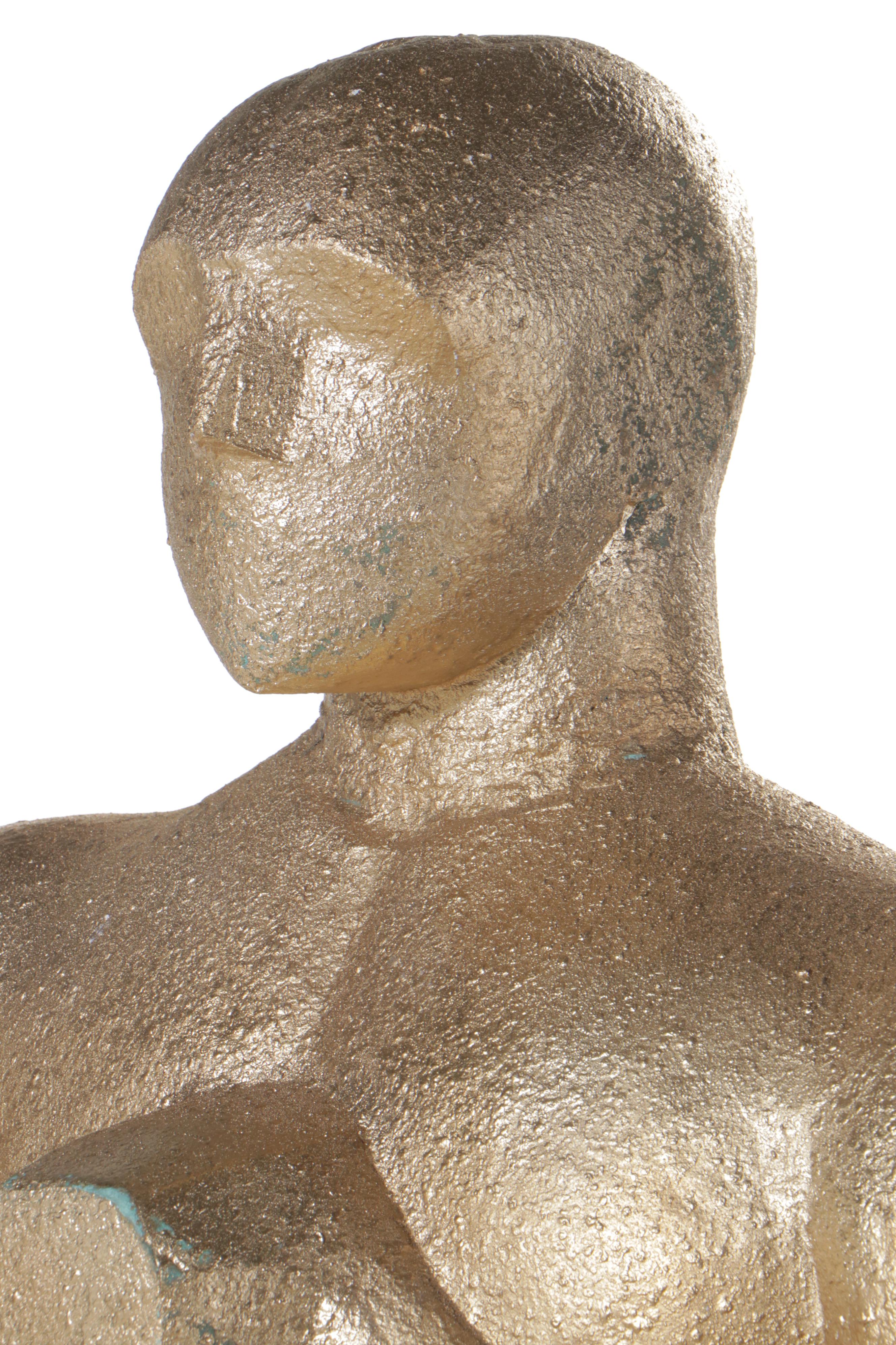 Monumental Gilt and Parcel-Ebonized Polystyrene Foam "Oscar" Statue