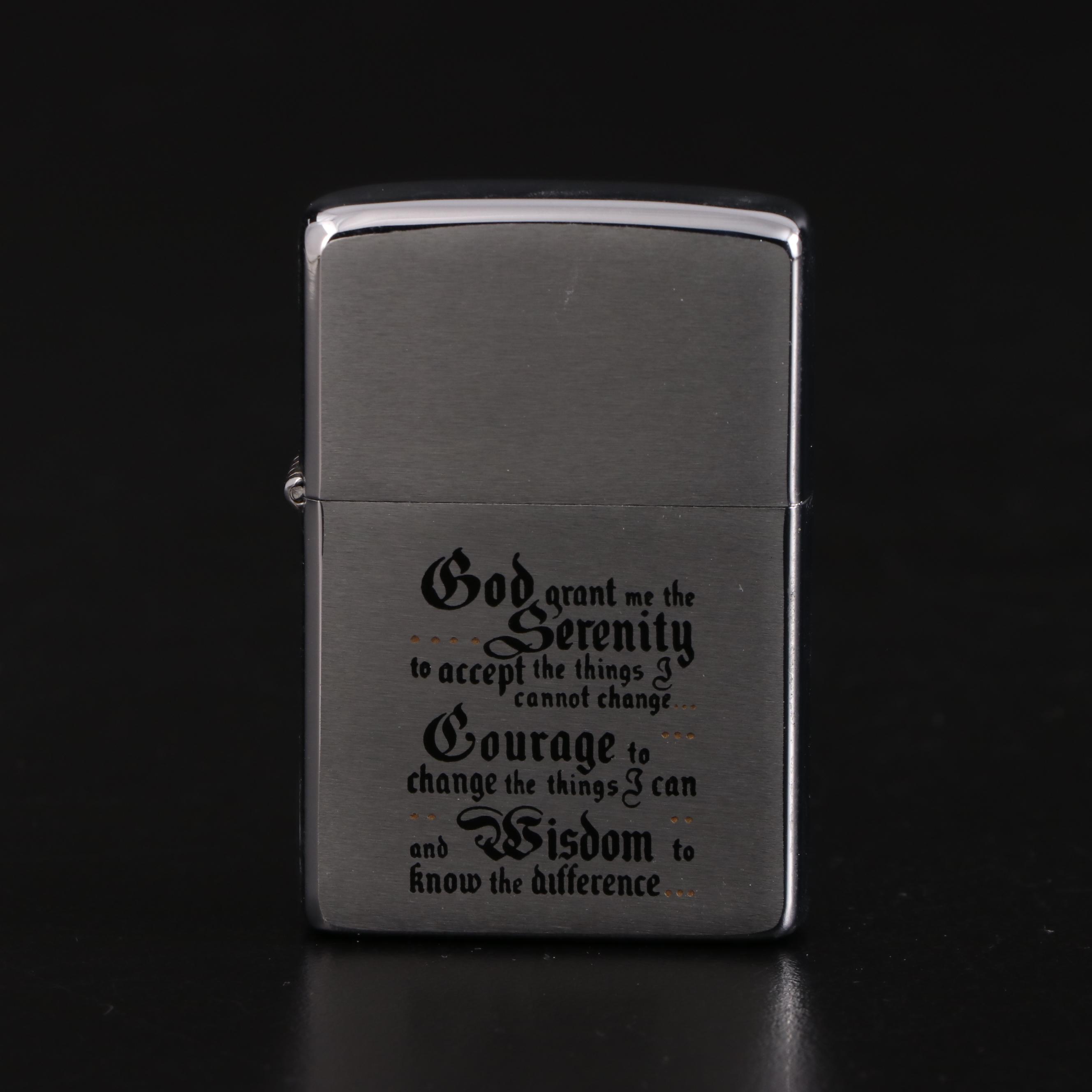 Zippo Engraved Flint Lighters, Mid-20th Century