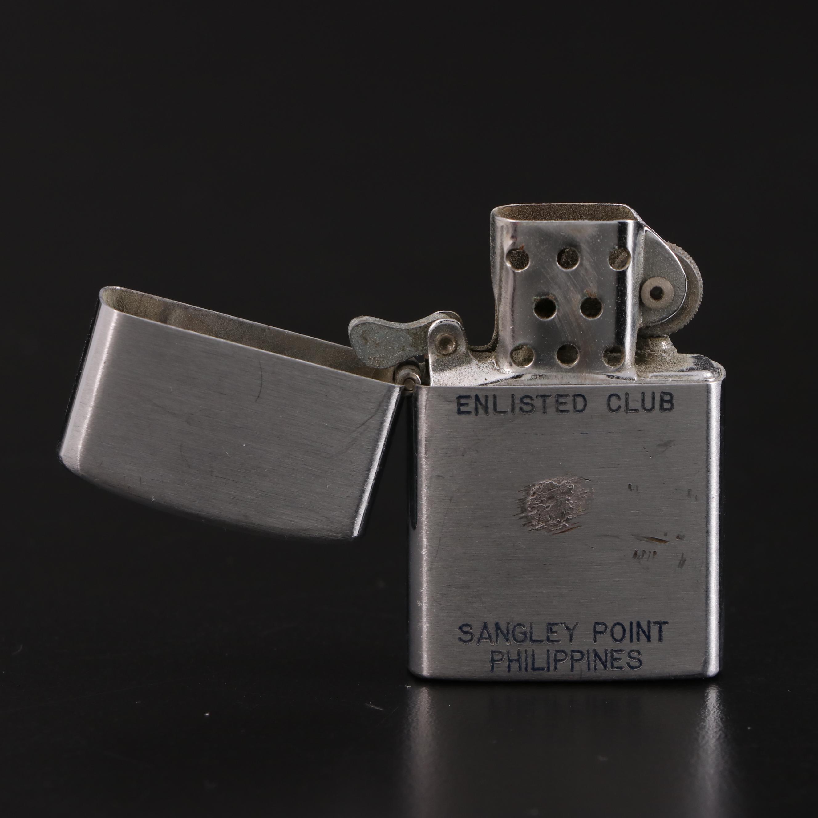 Zippo Engraved Flint Lighters, Mid-20th Century